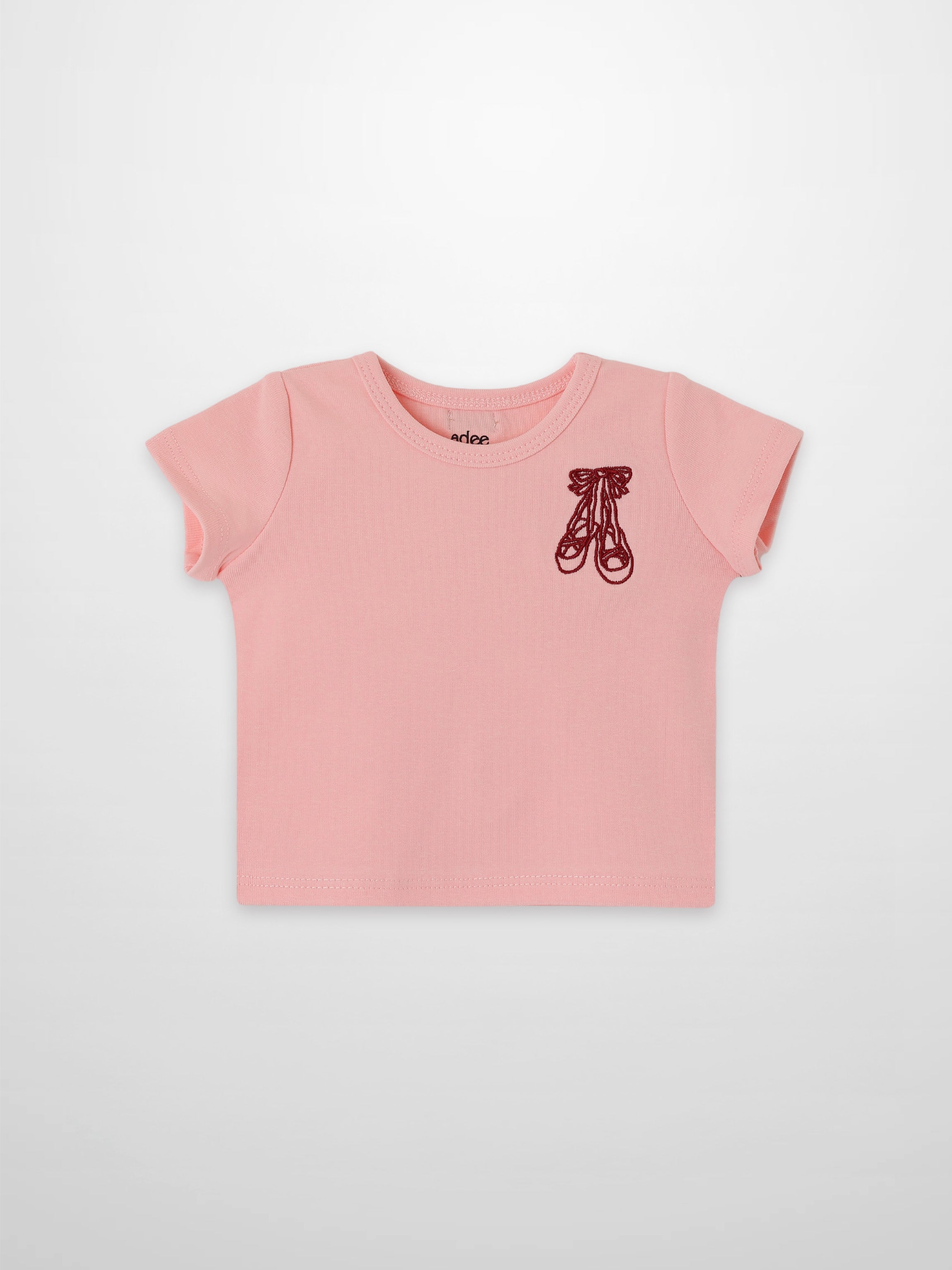 Short Sleeve Emblem T-Shirt - Light Pink