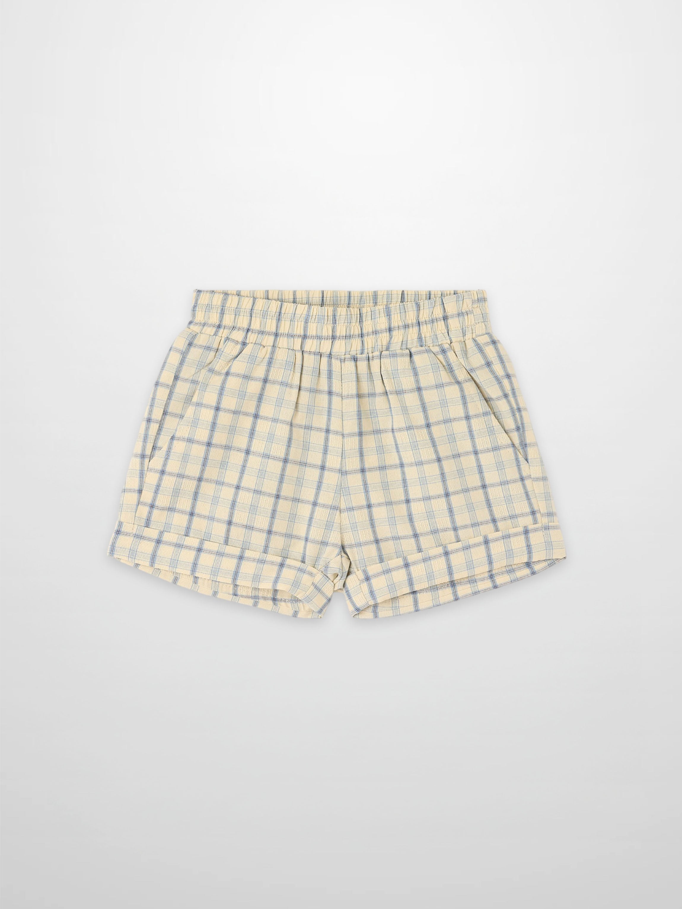 Yellow Plaid Dressy Shorts for Boys