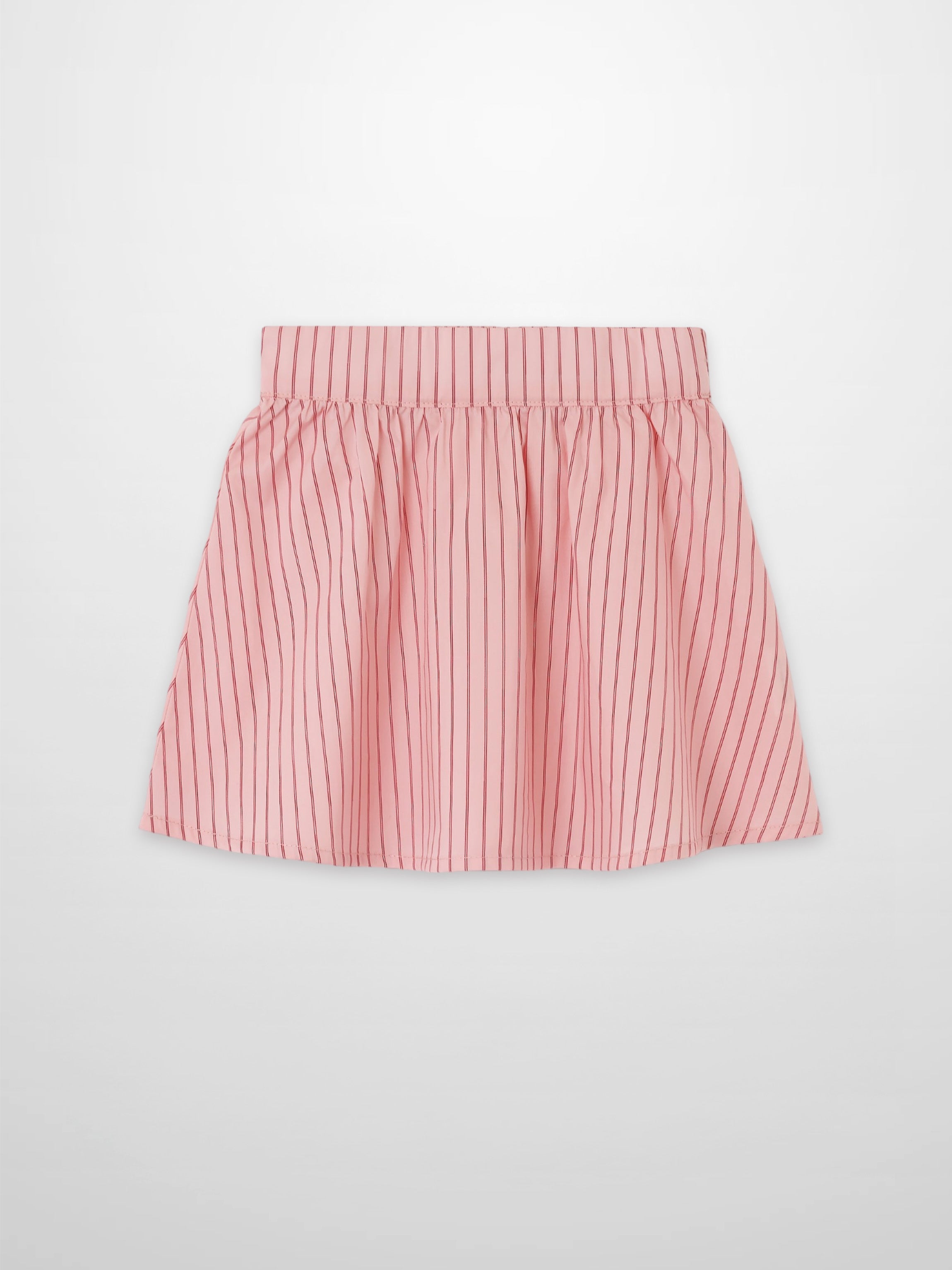 Pink Striped Cotton Skirt for Girls