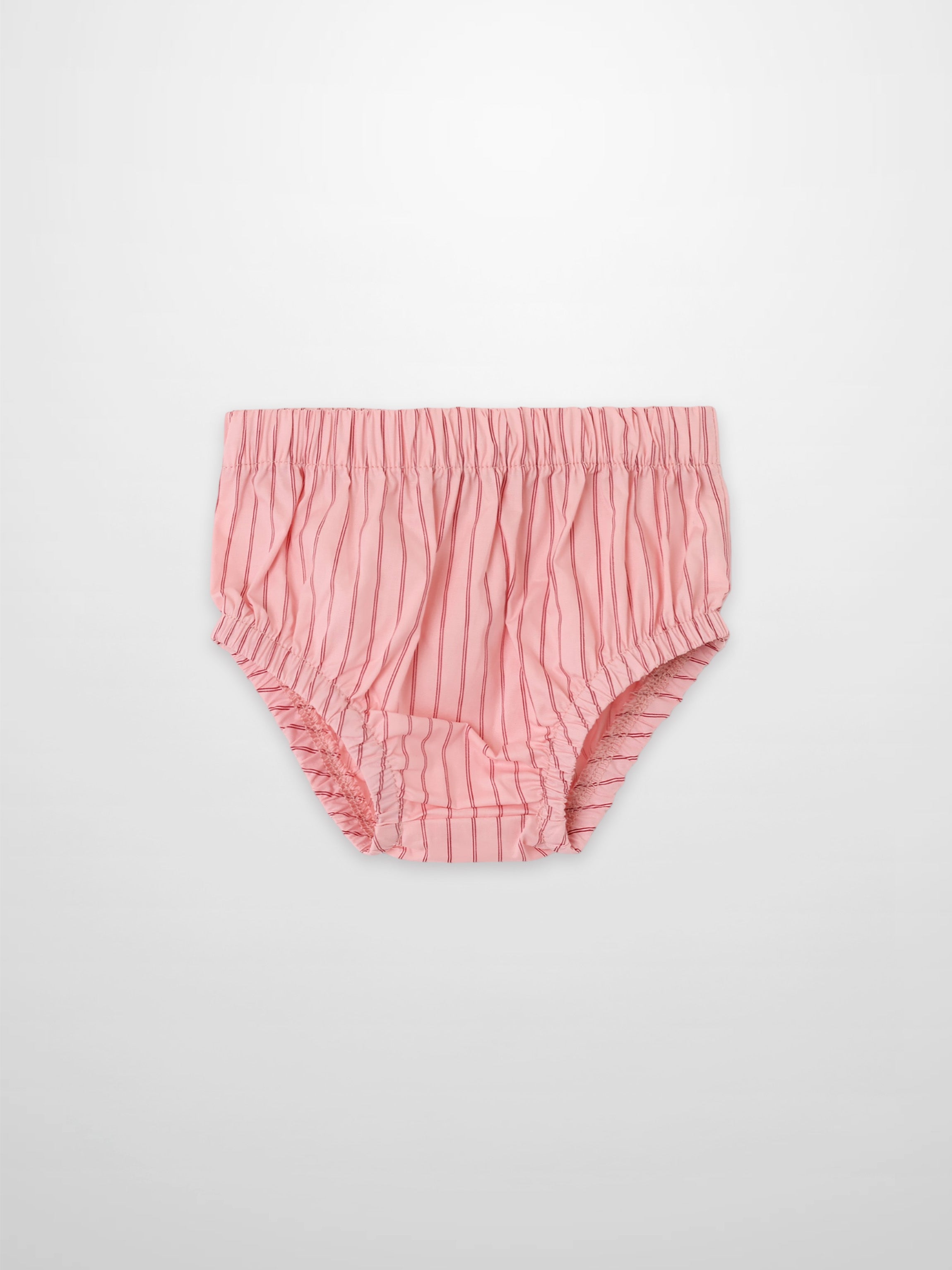 Pink Striped Cotton Bloomers for Baby Girls