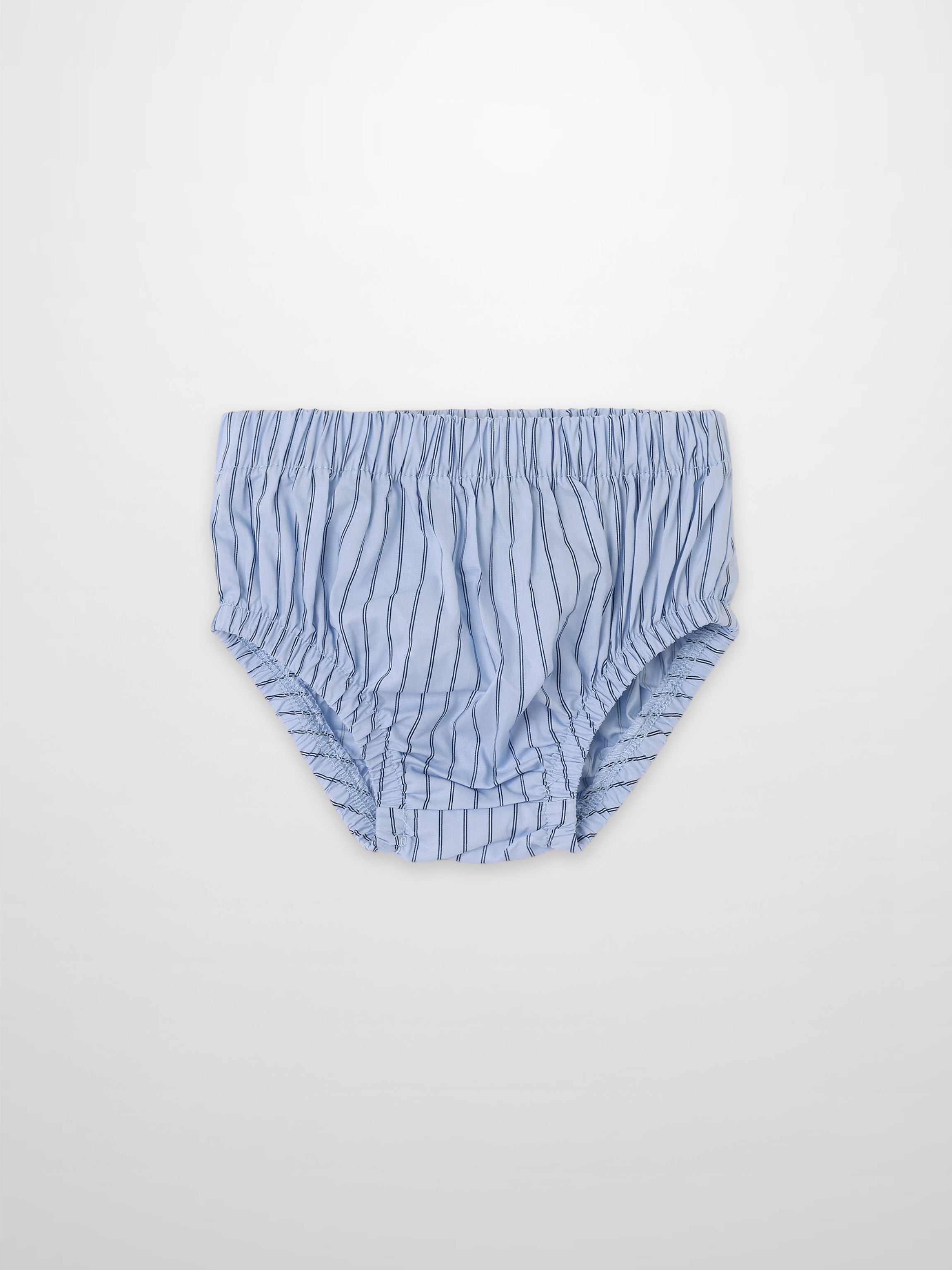 Blue Striped Cotton Bloomers for Baby Boys