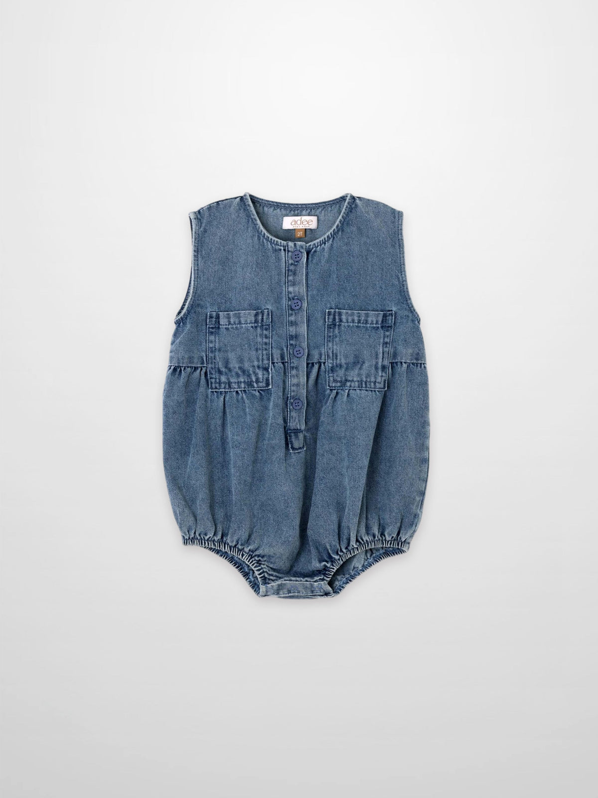 Blue Denim Romper for Baby Boys