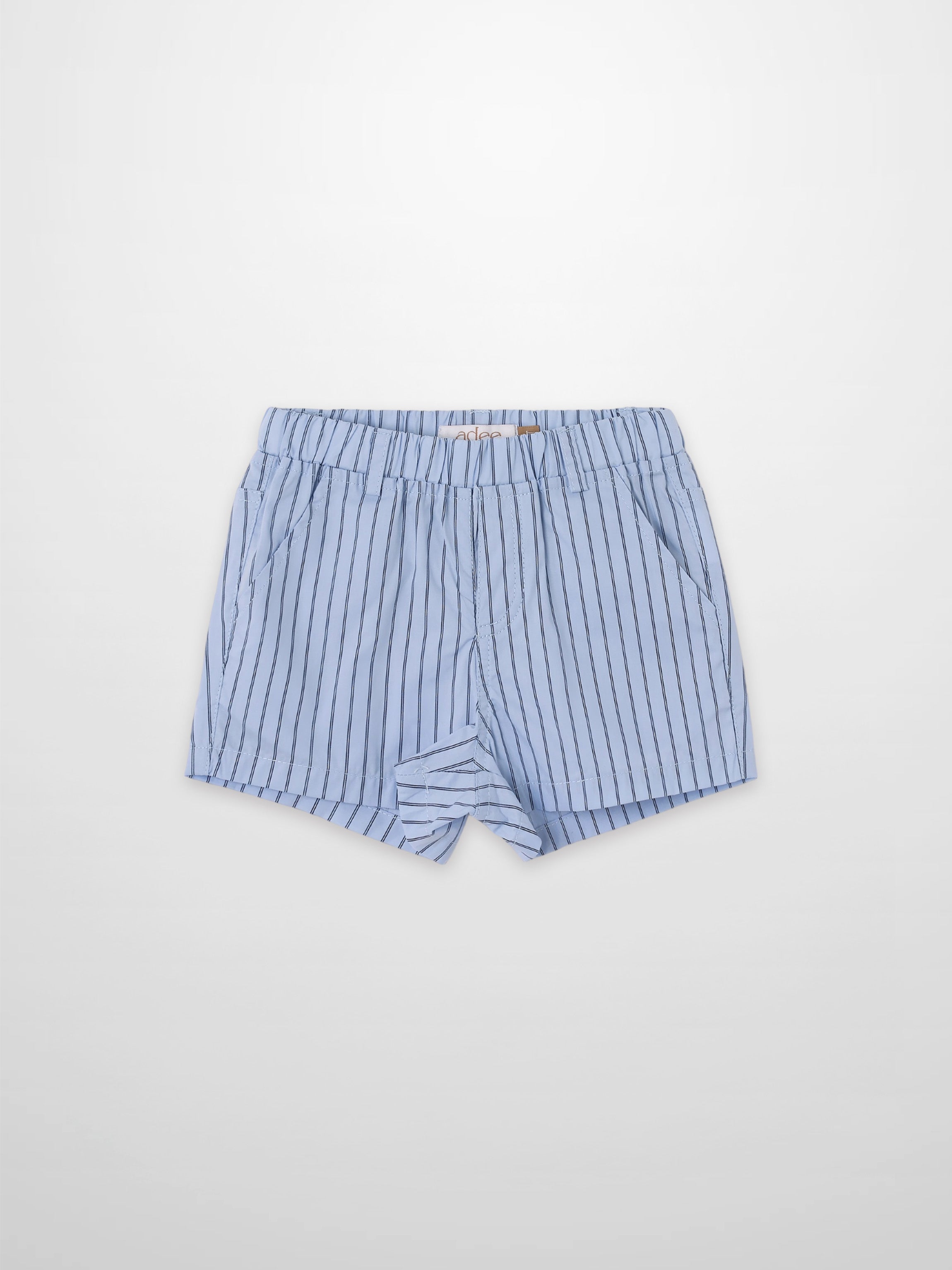 Blue Striped Cotton Shorts for Boys