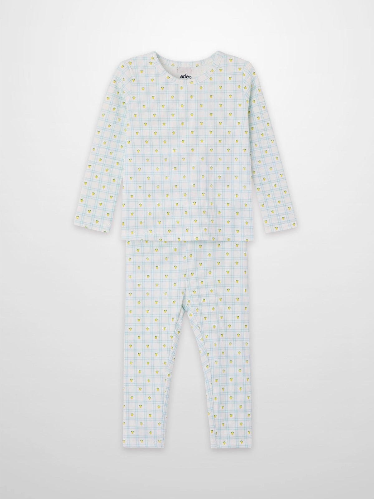 Lemon Plaid Pajama Set for Boys