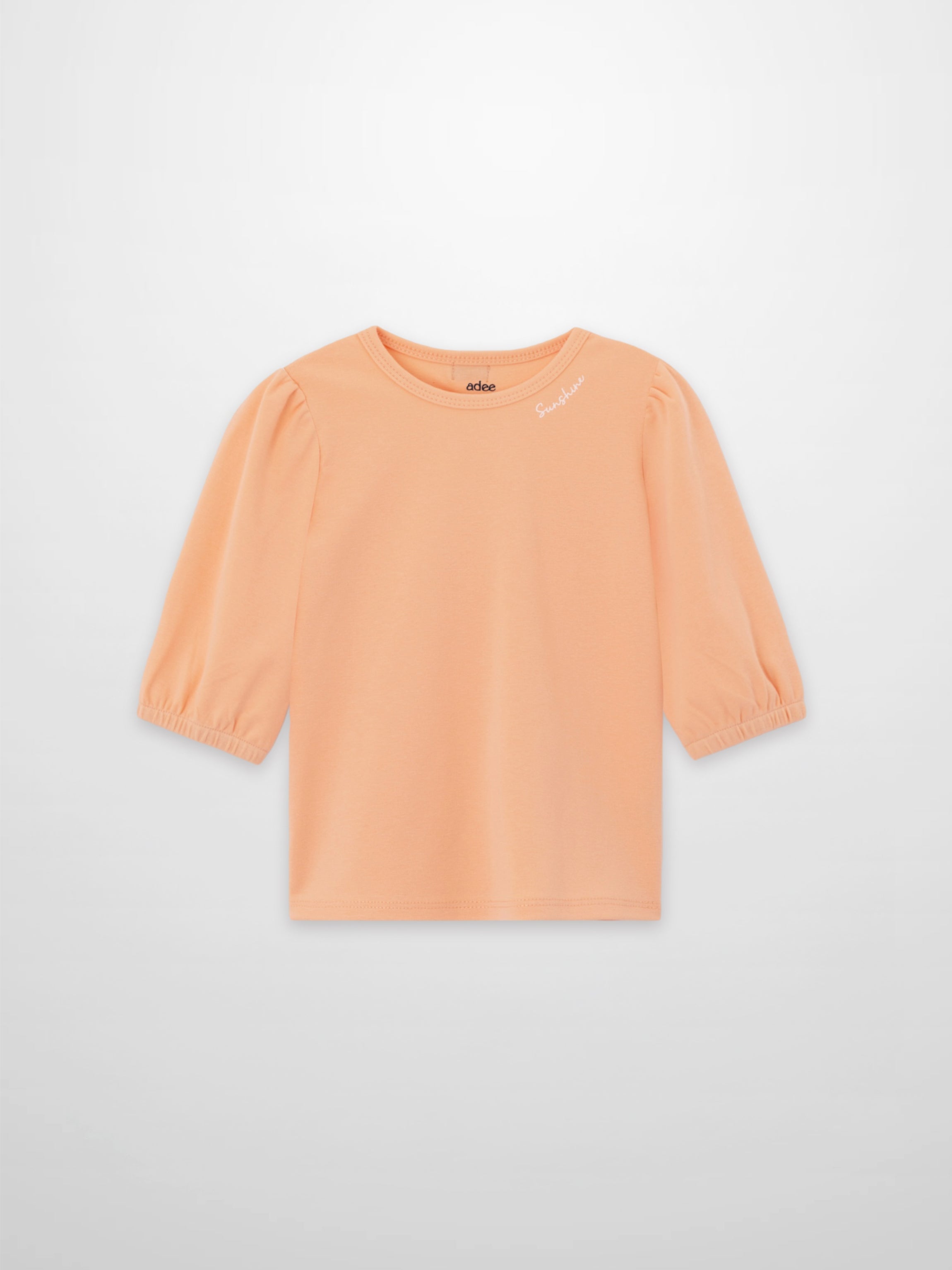 3/4 Puff Sleeve T-shirt - Peach