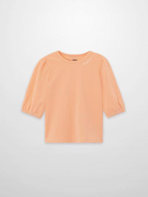 3/4 Puff Sleeve T-shirt - Peach