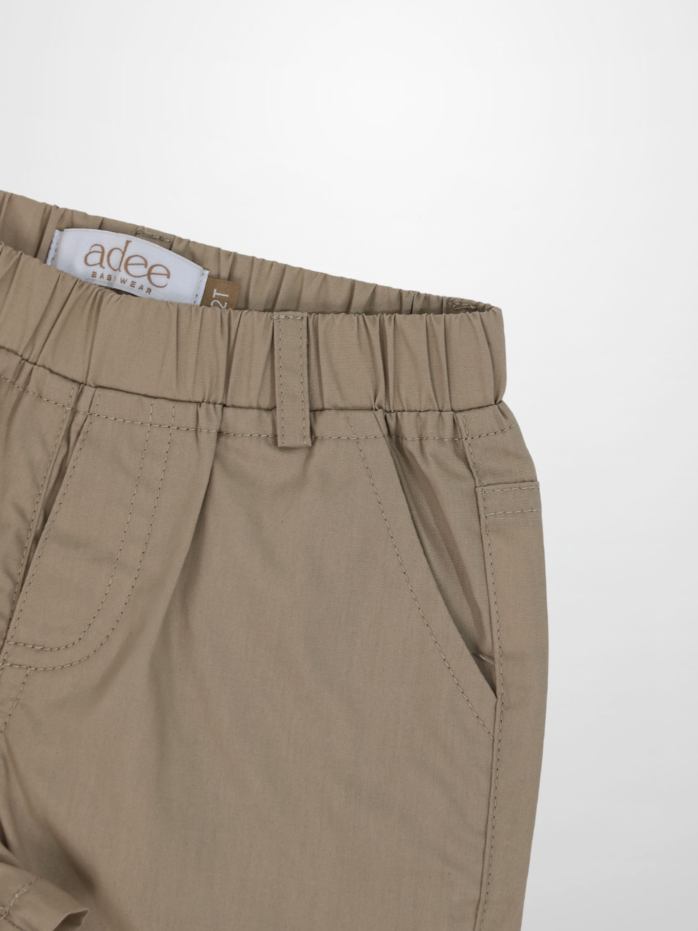 Tan Cotton Dressy Shorts for Boys
