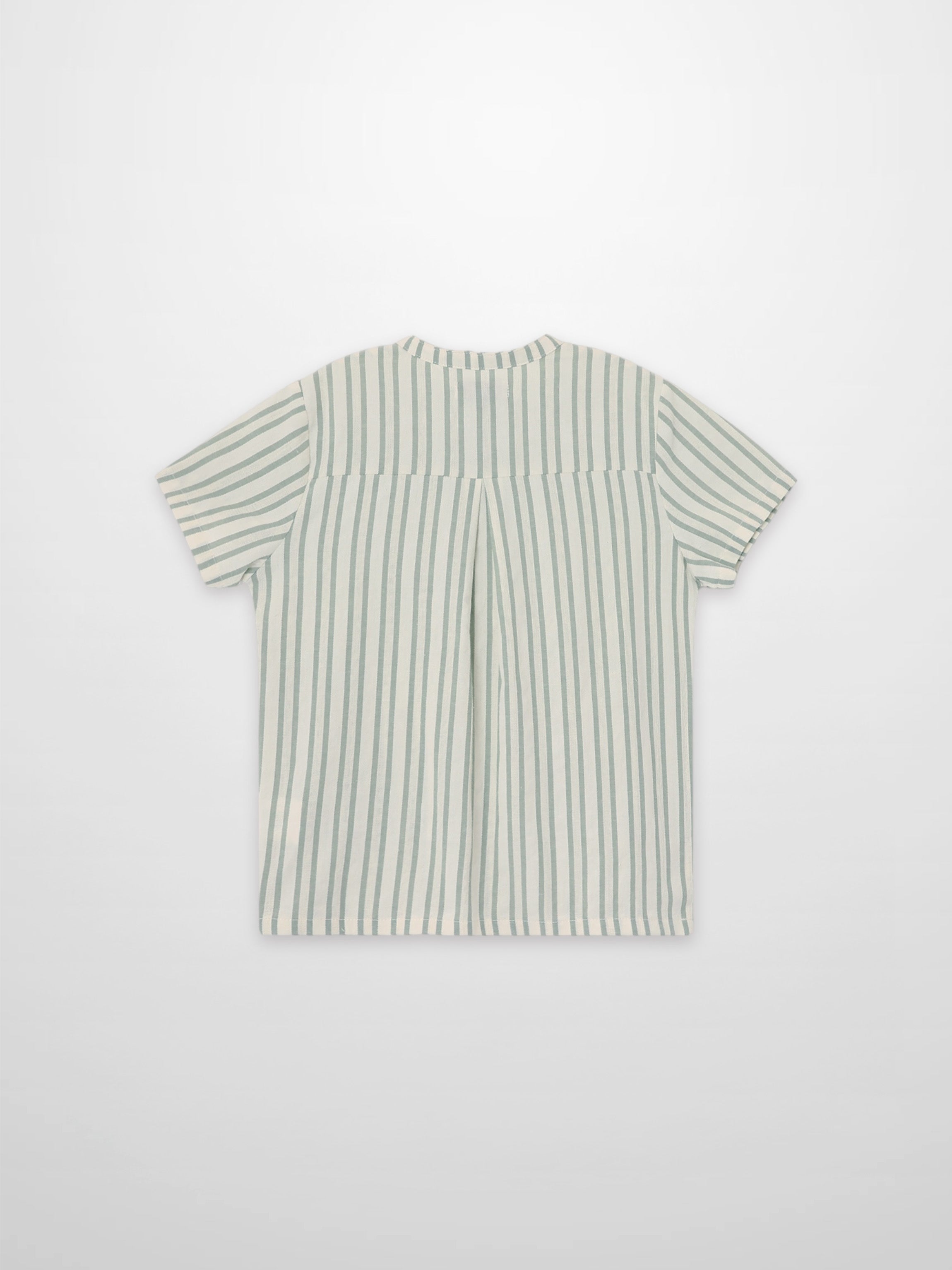 Green Striped Dress Shirt for Boys