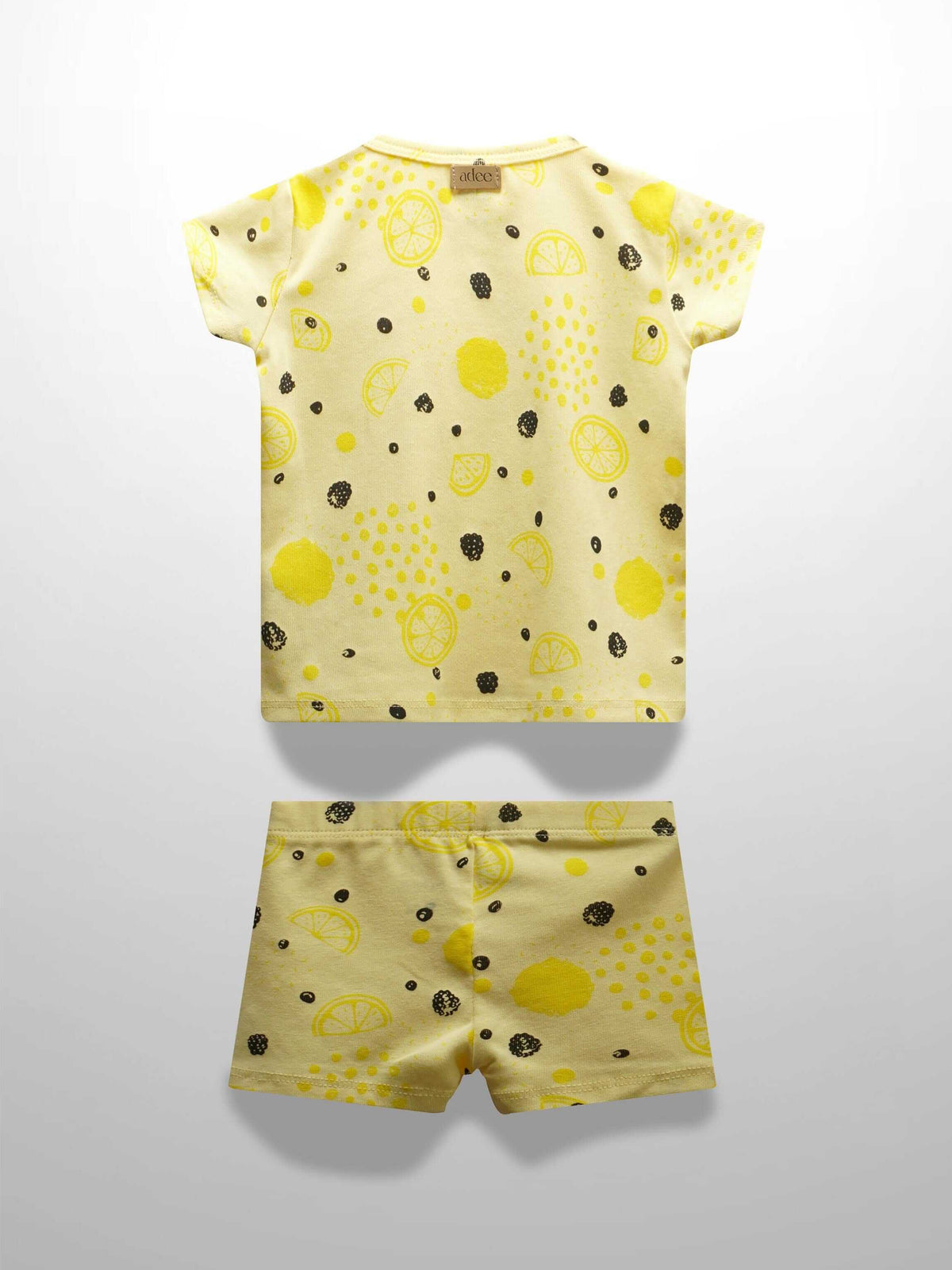 Lemon Print T-Shirt and Shorts Set for Baby Boys