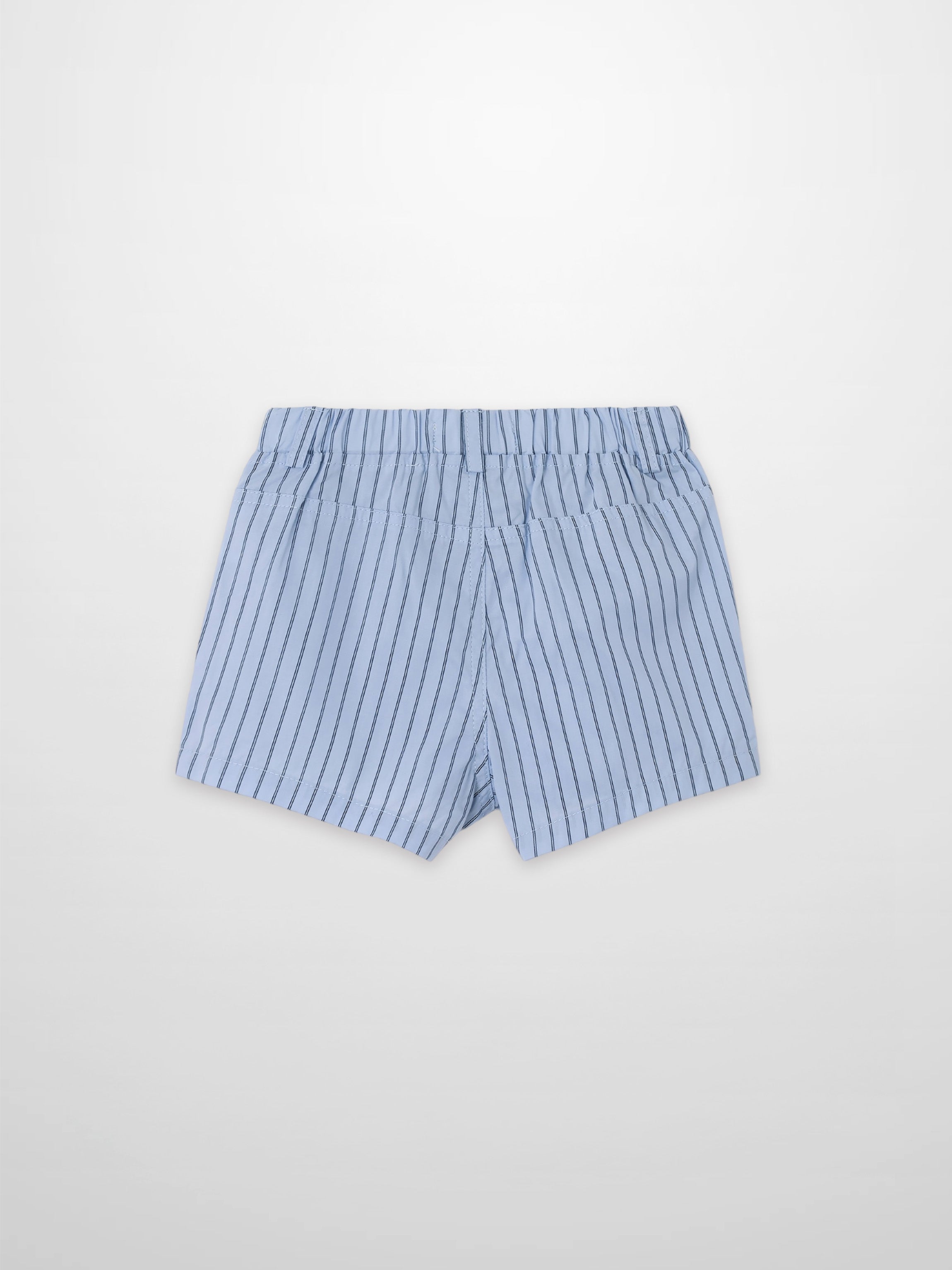 Blue Striped Cotton Shorts for Boys