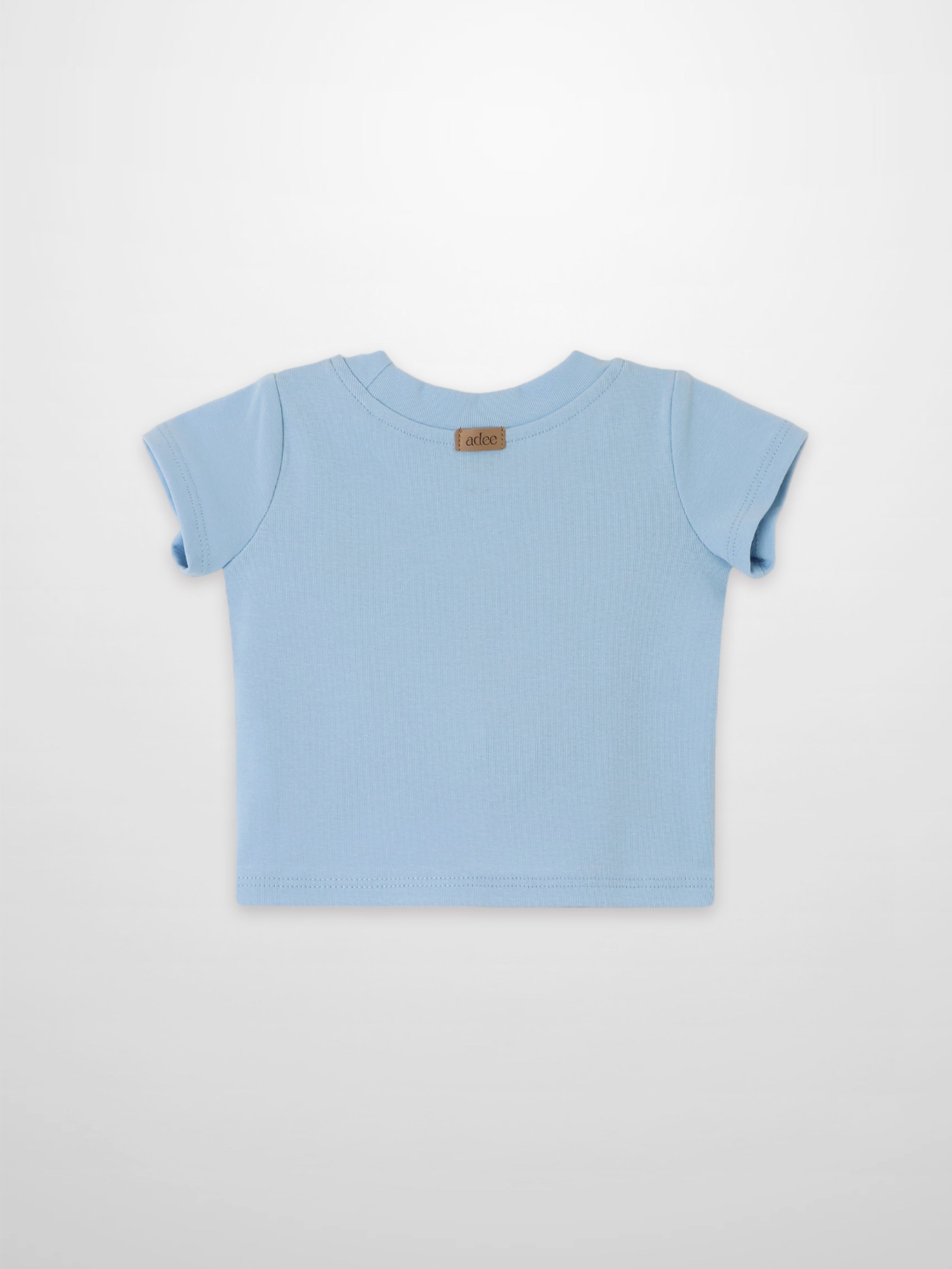 Short Sleeve Sailboat Emblem T-Shirt - Light Blue