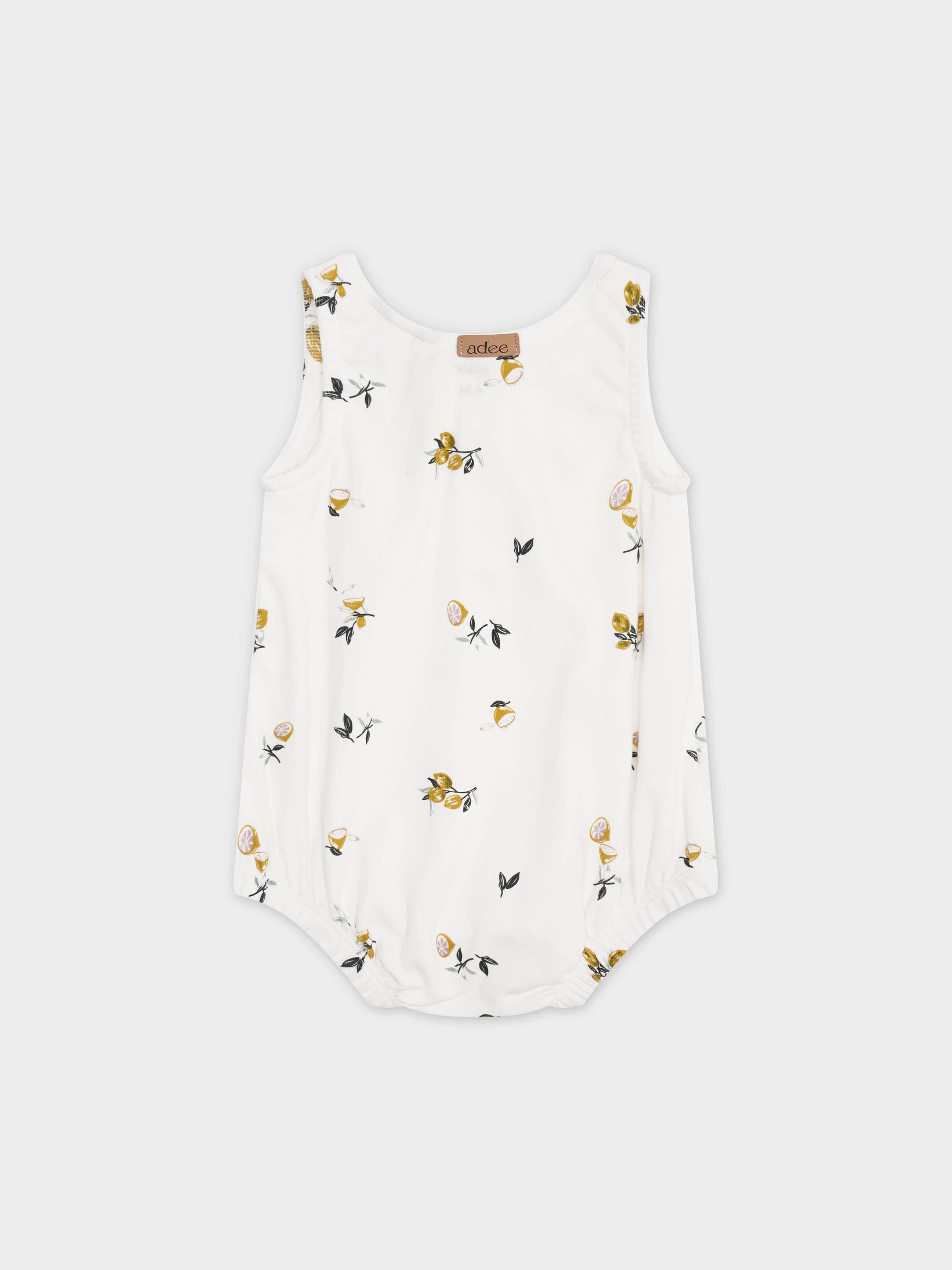 Lemon Print Baby Boy Romper