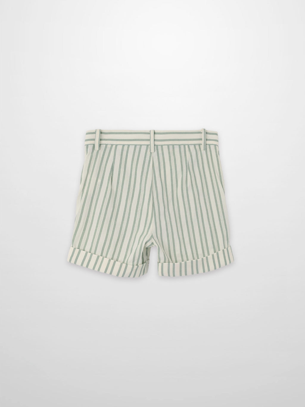Green Striped Dressy Shorts for Boys