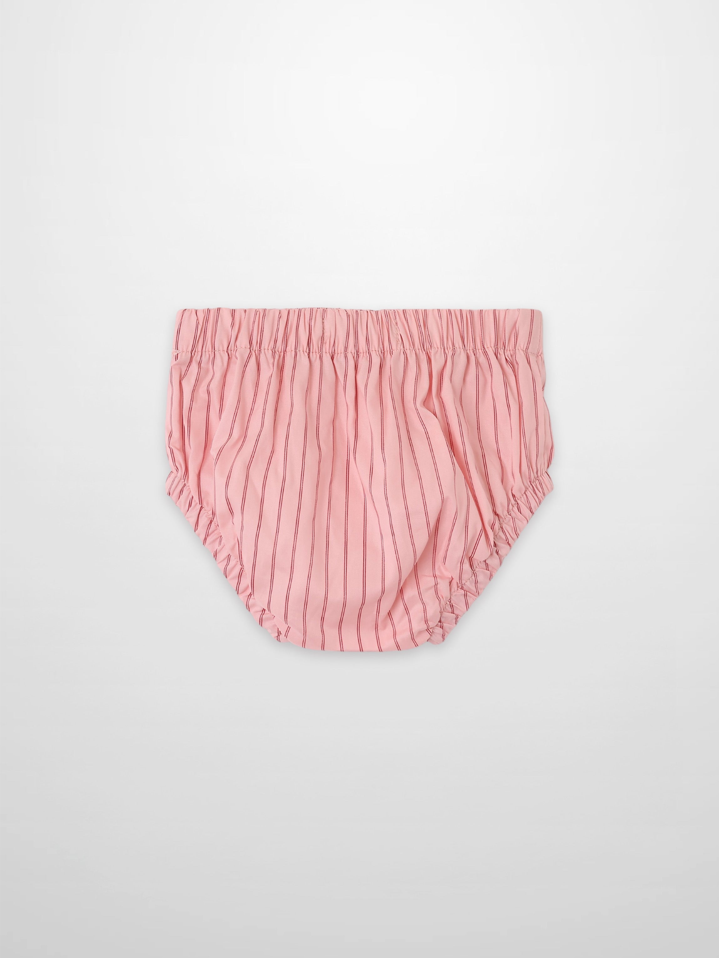 Pink Striped Cotton Bloomers for Baby Girls