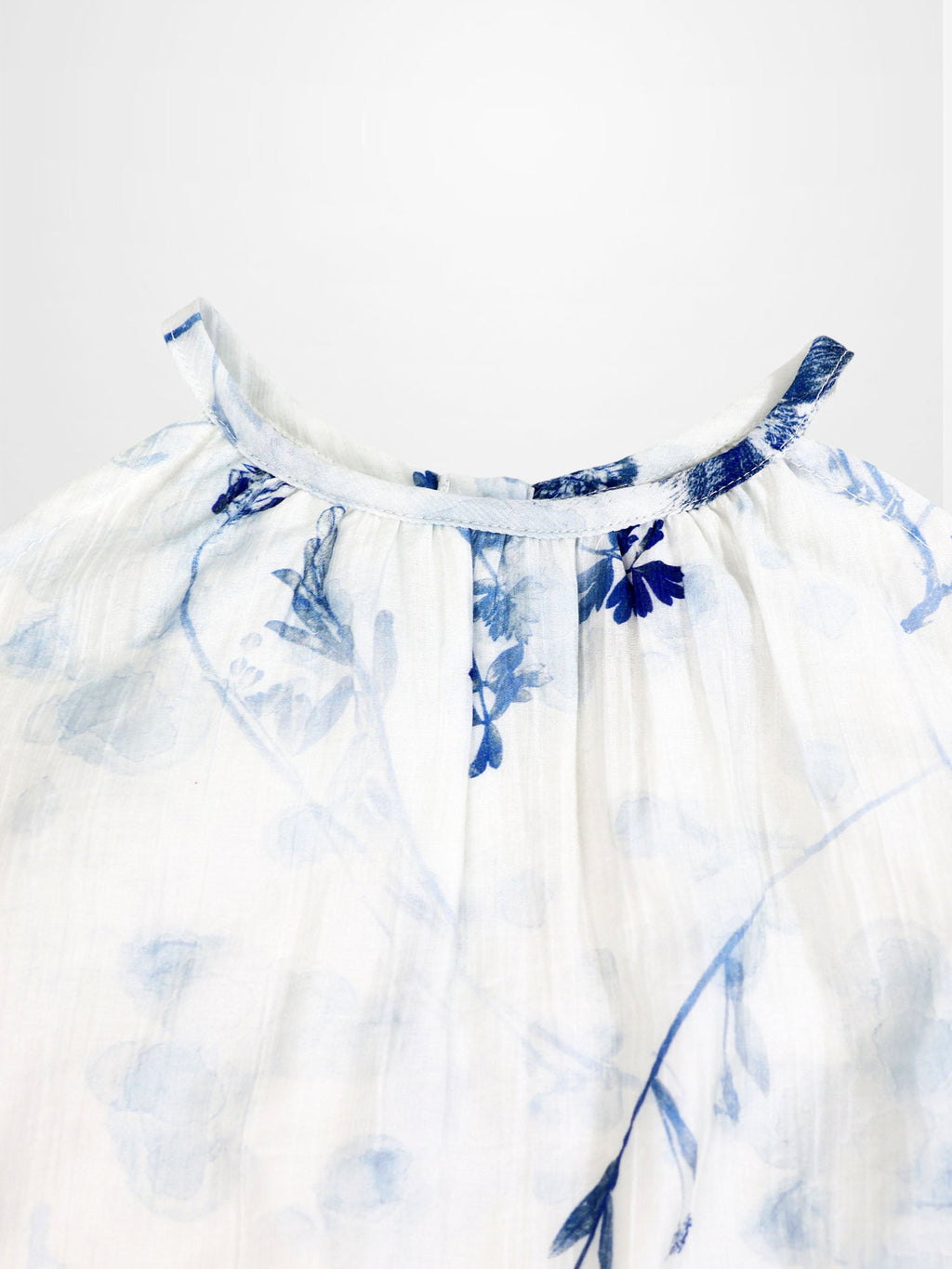 Blue Floral Halter Jumper for Girls