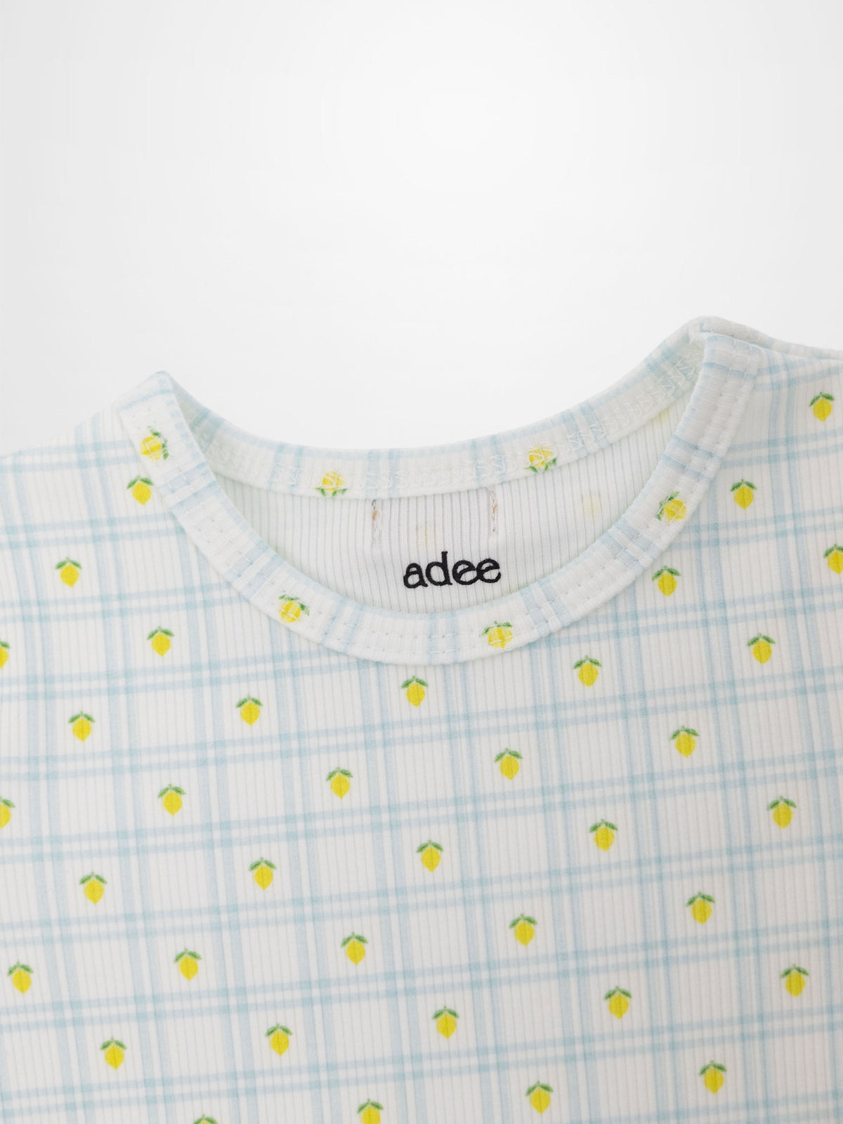 Lemon Plaid Pajama Set for Boys