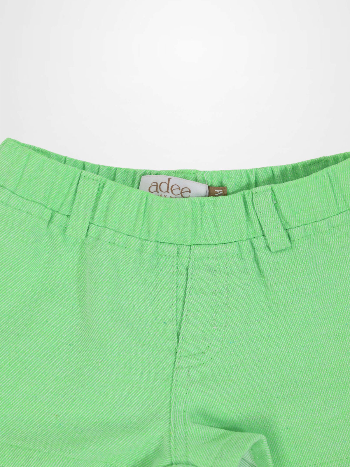 Neon Green Denim Shorts for Boys