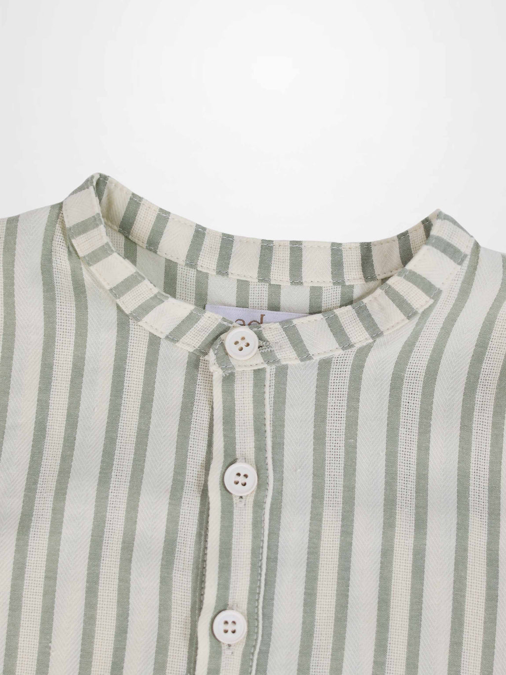 Green Striped Dress Shirt for Boys