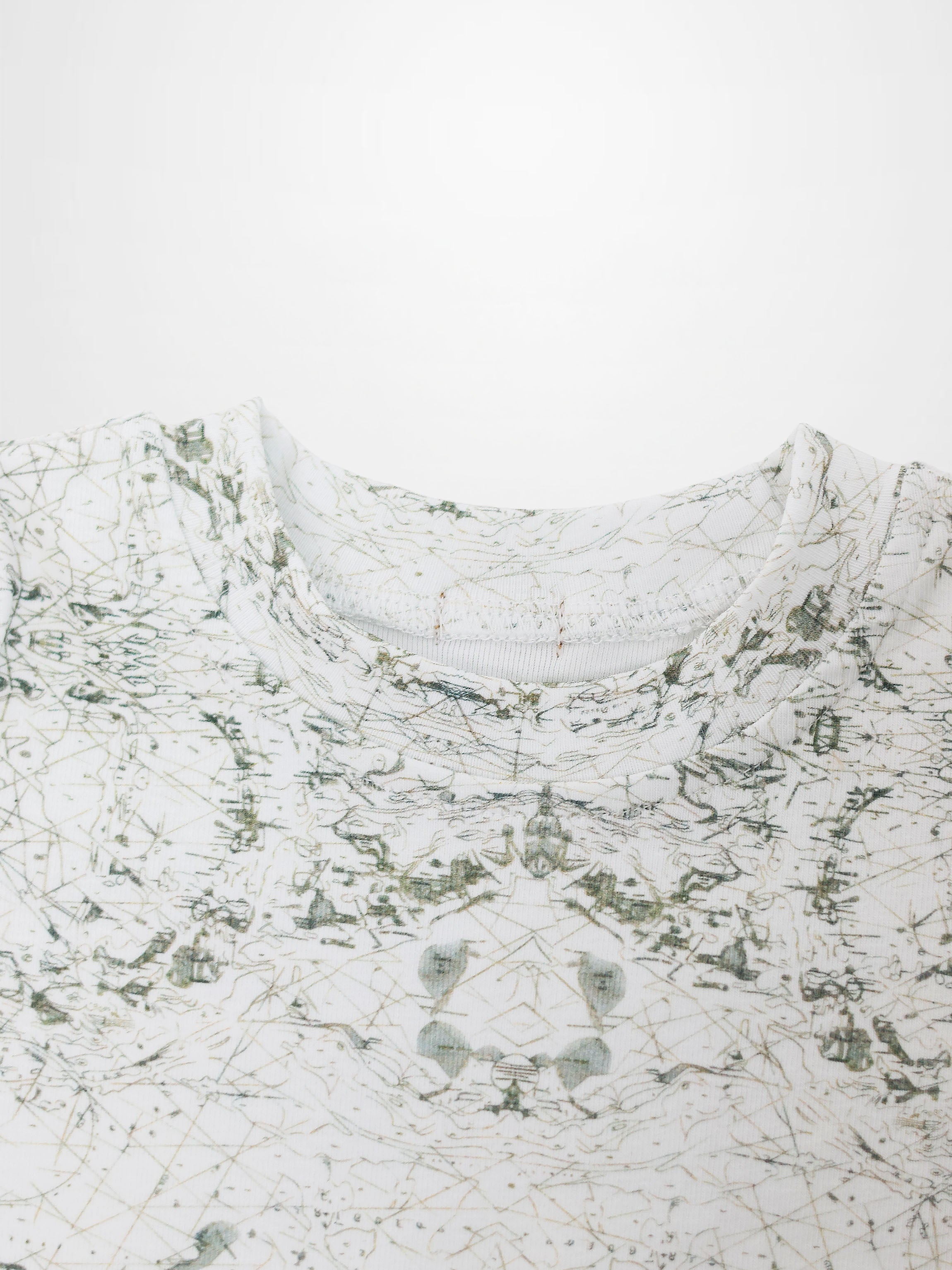 Vintage Map Print T-Shirt for Boys
