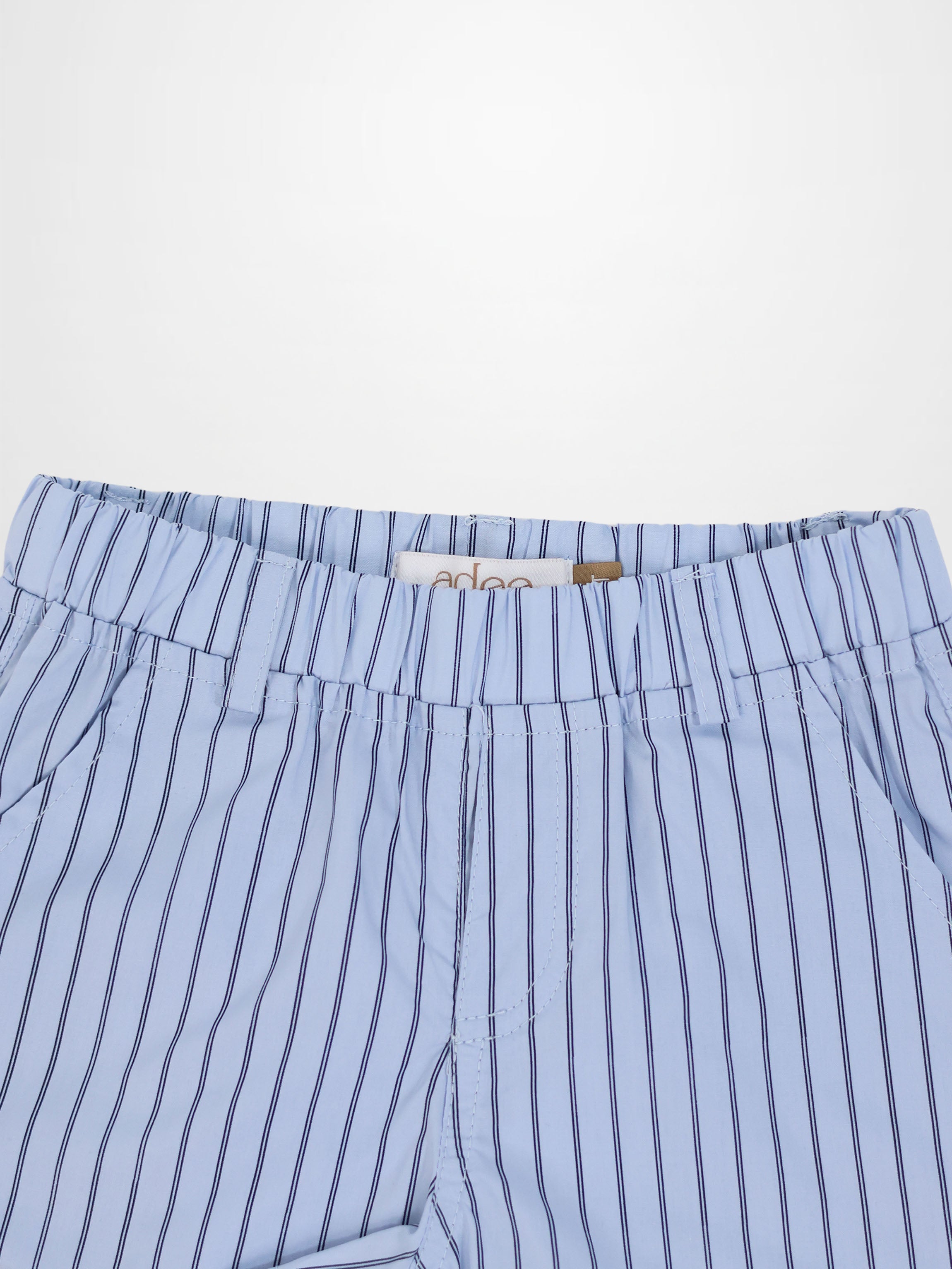 Blue Striped Cotton Shorts for Boys