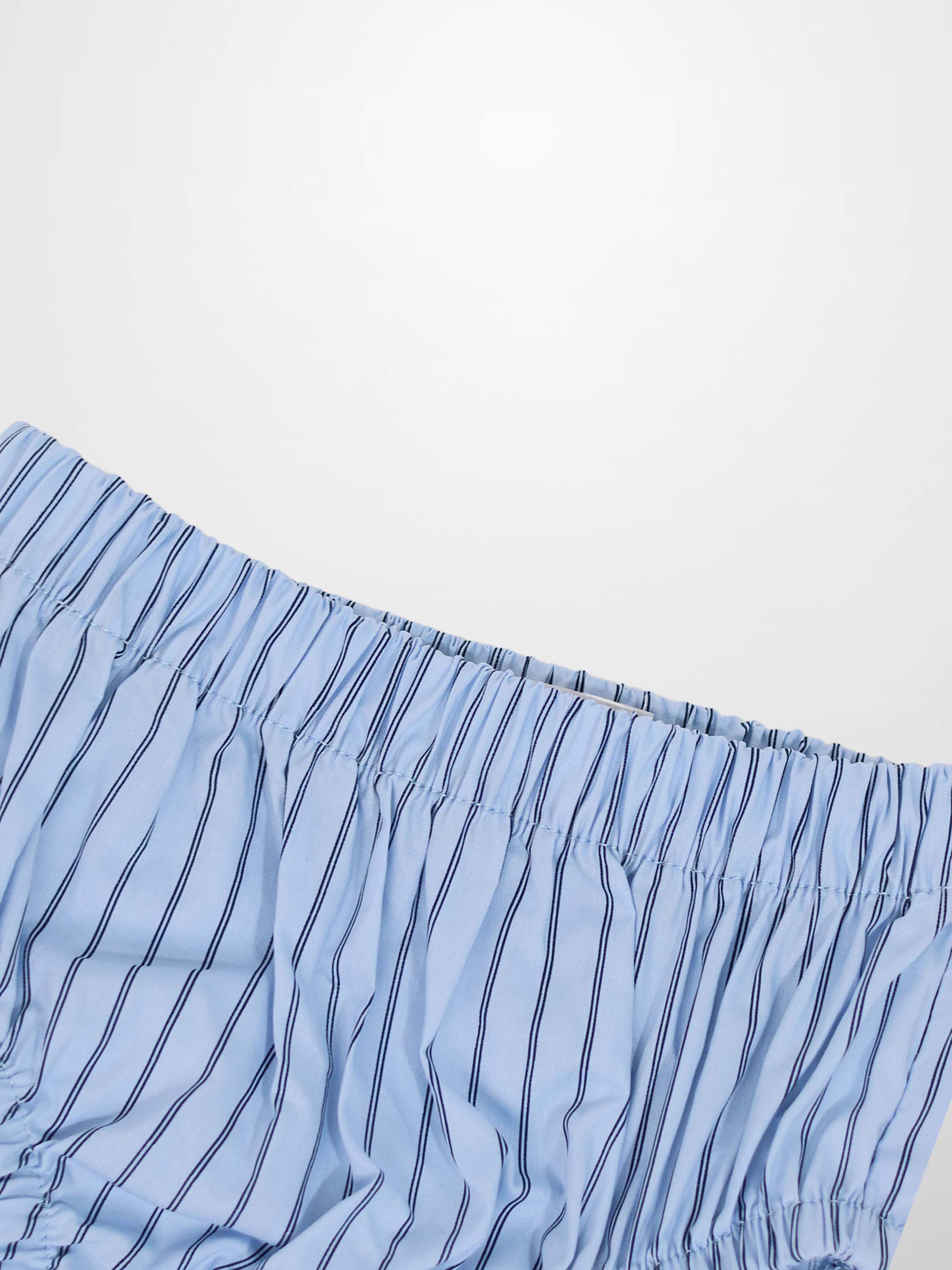 Blue Striped Cotton Bloomers for Baby Boys