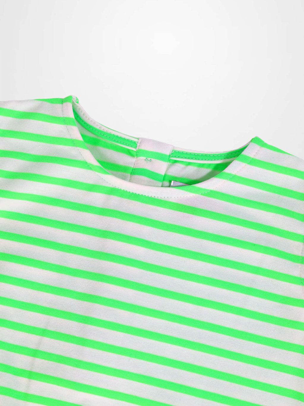 Neon Green Striped Romper