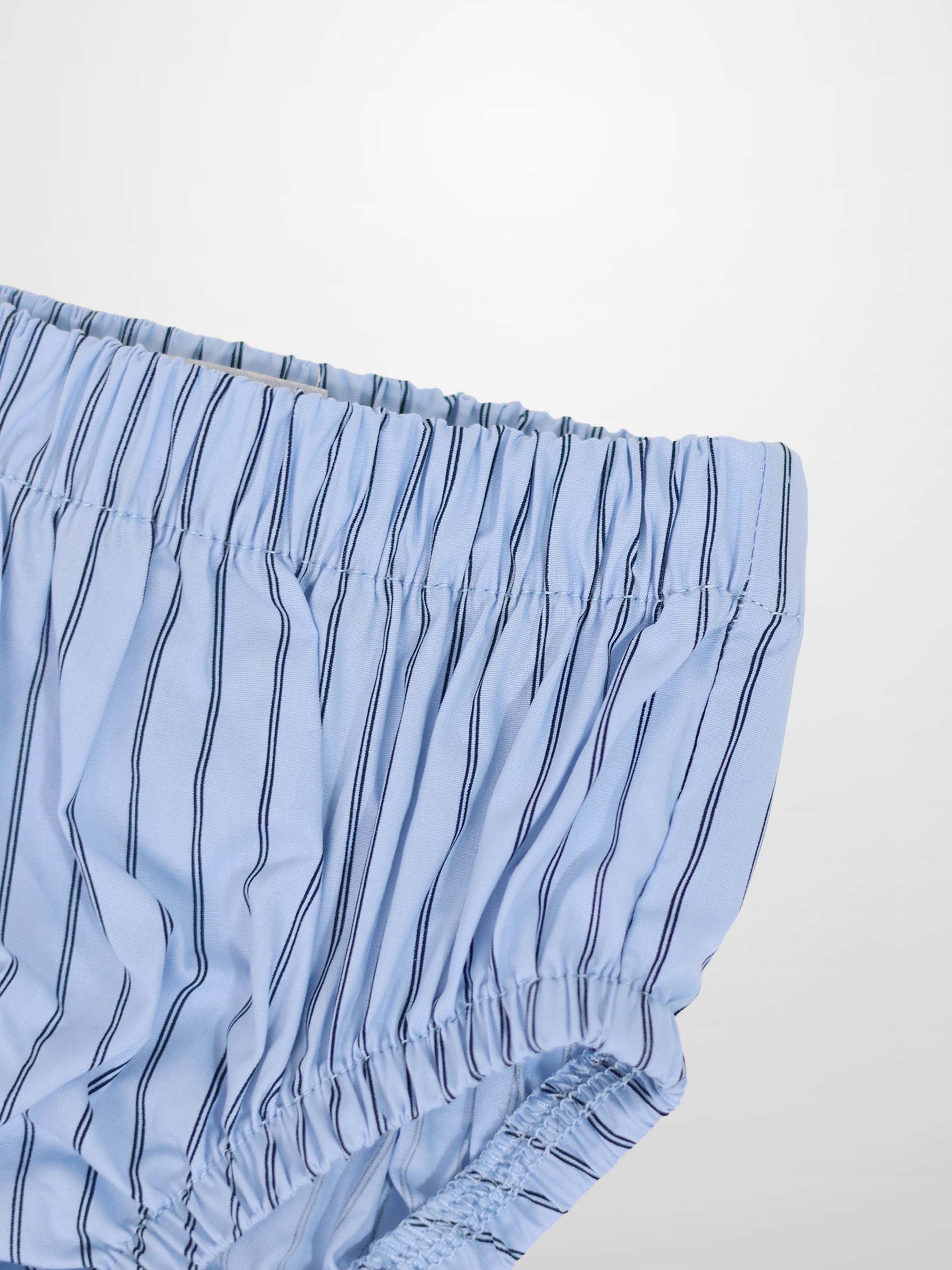 Blue Striped Cotton Bloomers for Baby Boys