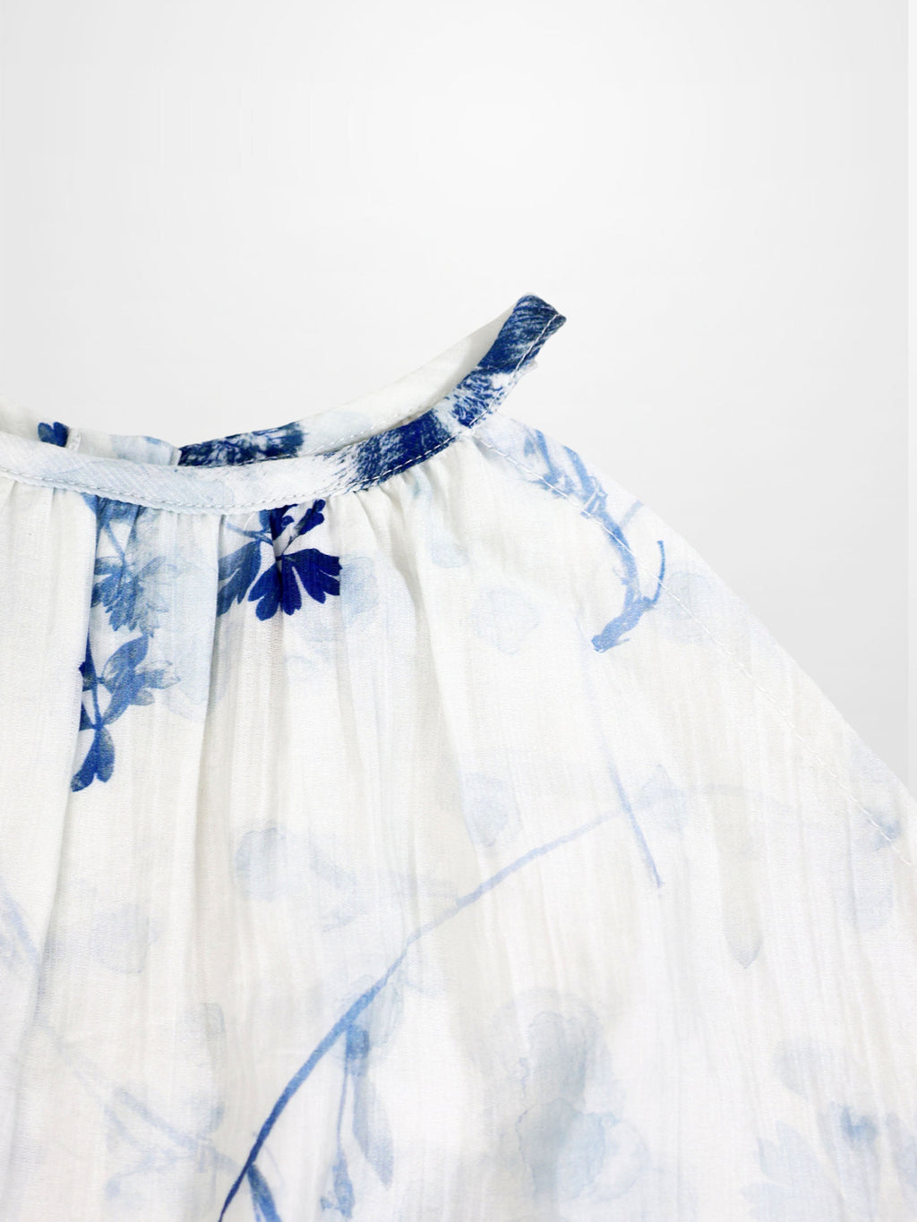 Blue Floral Halter Jumper for Girls