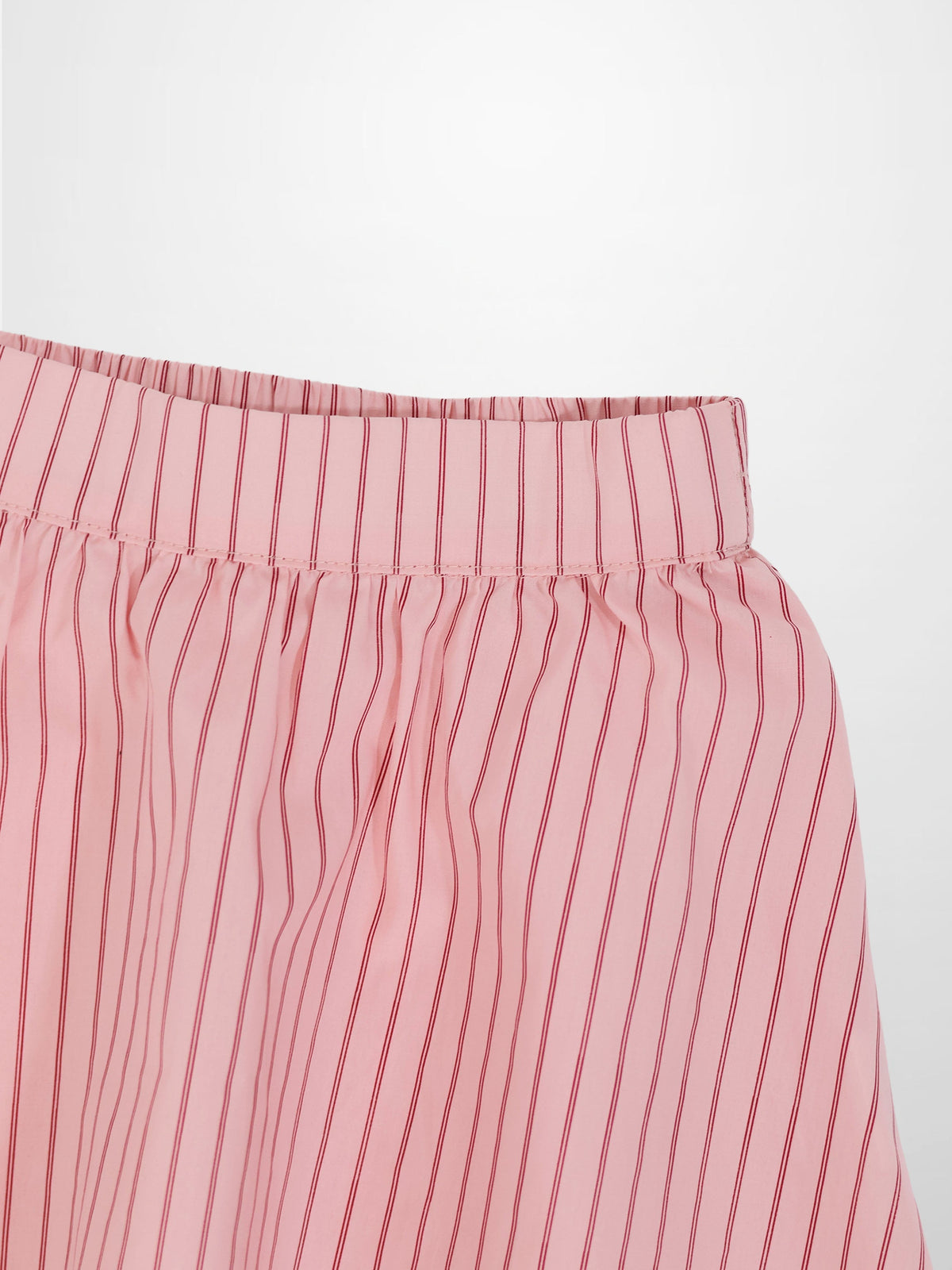 Pink Striped Cotton Skirt for Girls