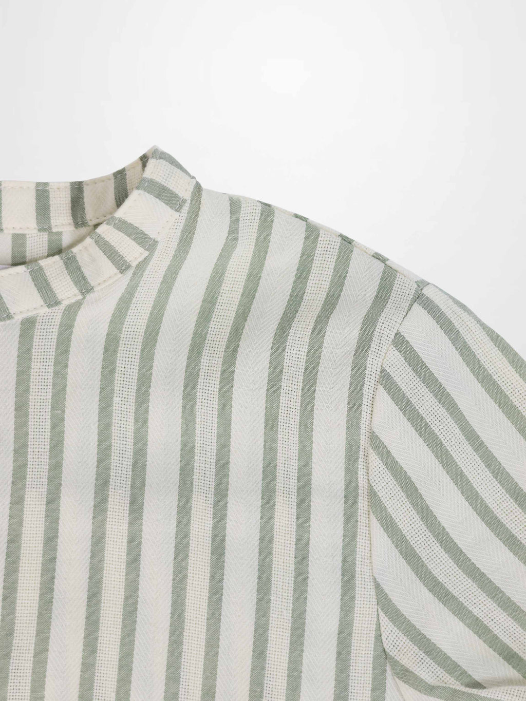 Green Striped Dress Shirt for Boys