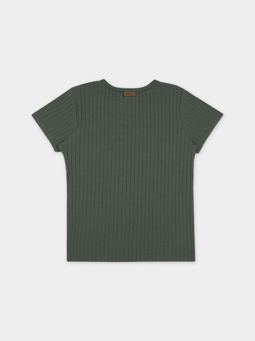 Snap Henley Short Set Wide Ribbed - Green