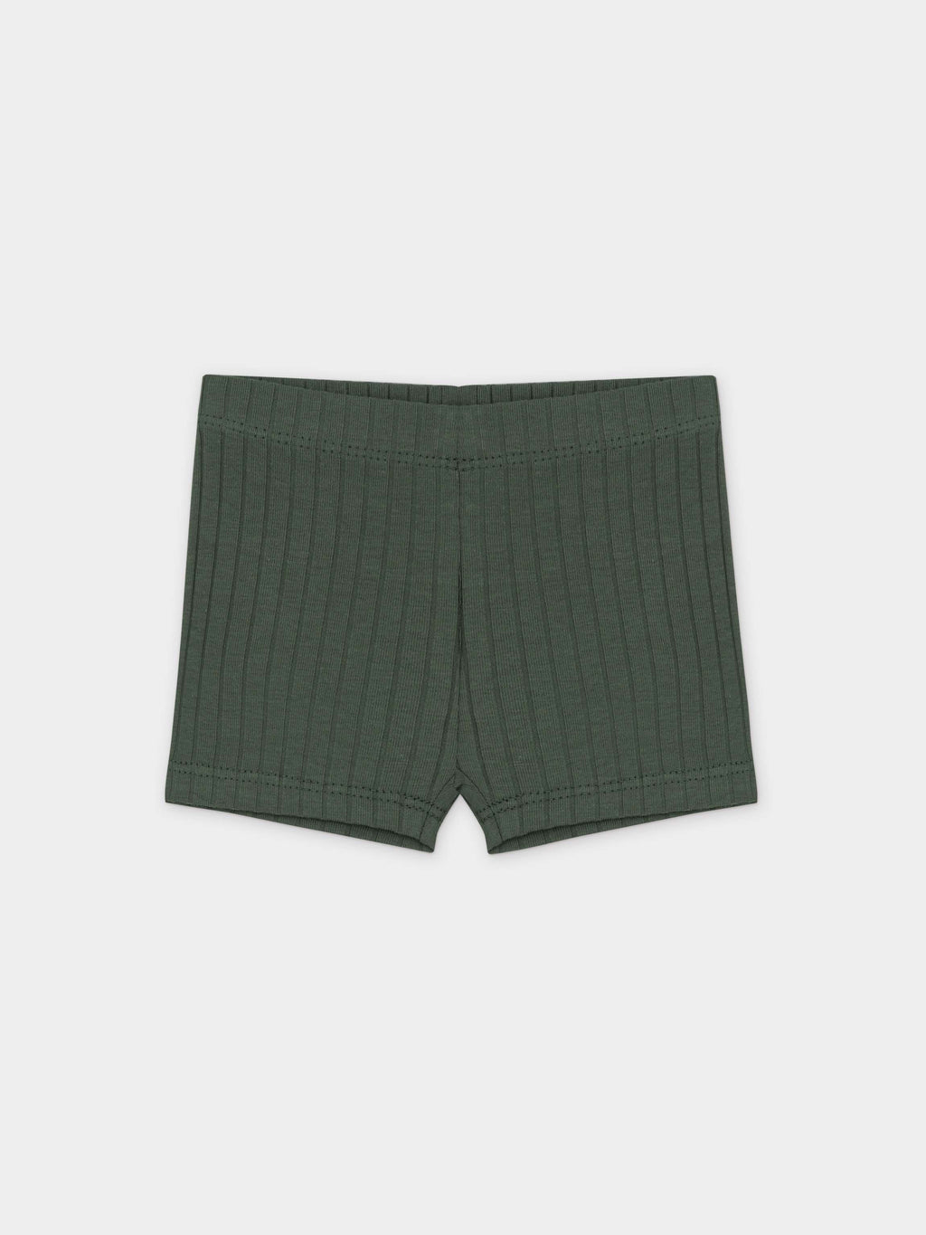 Snap Henley Short Set Wide Ribbed - Green