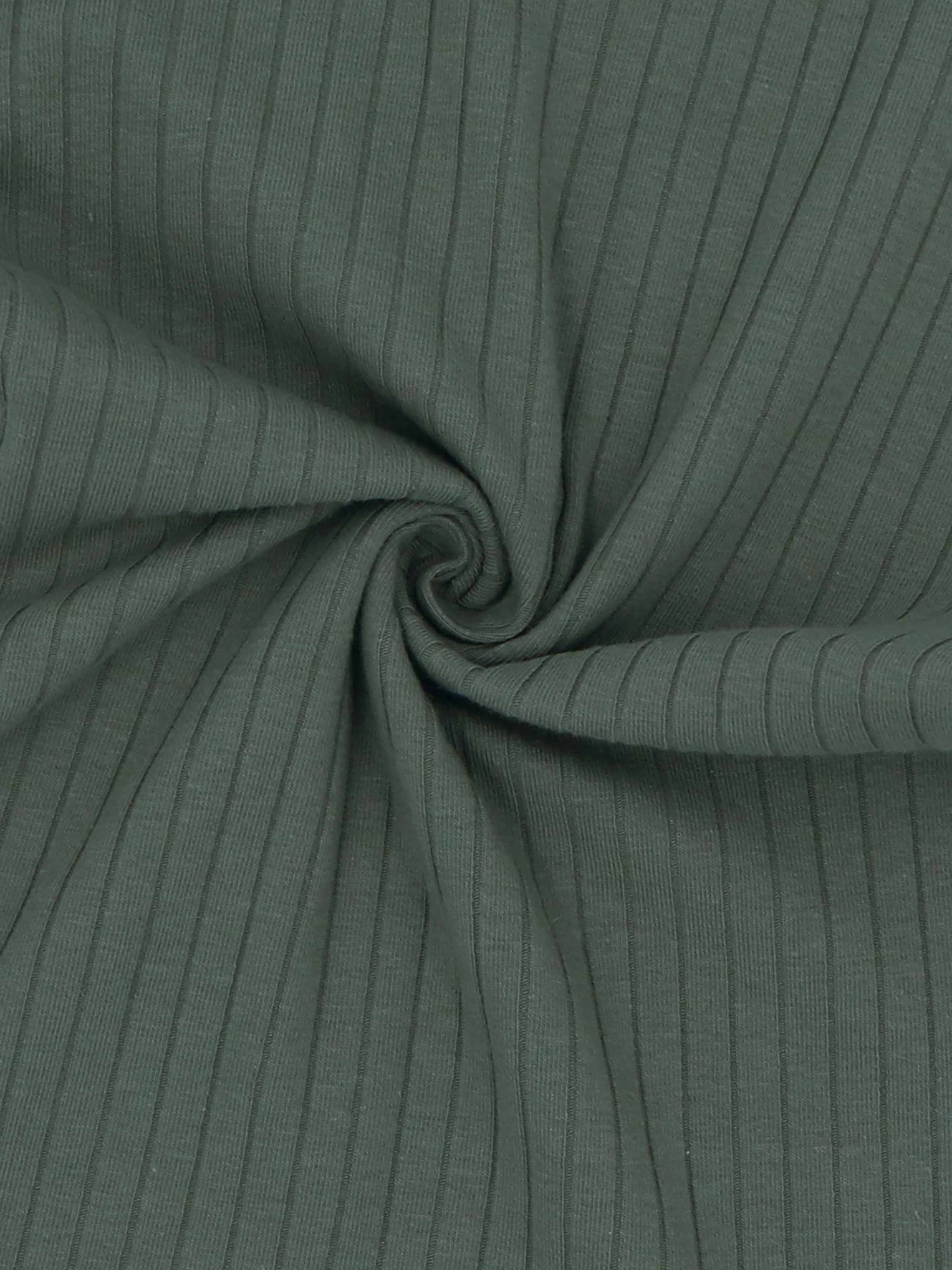 Snap Henley Short Set Wide Ribbed - Green
