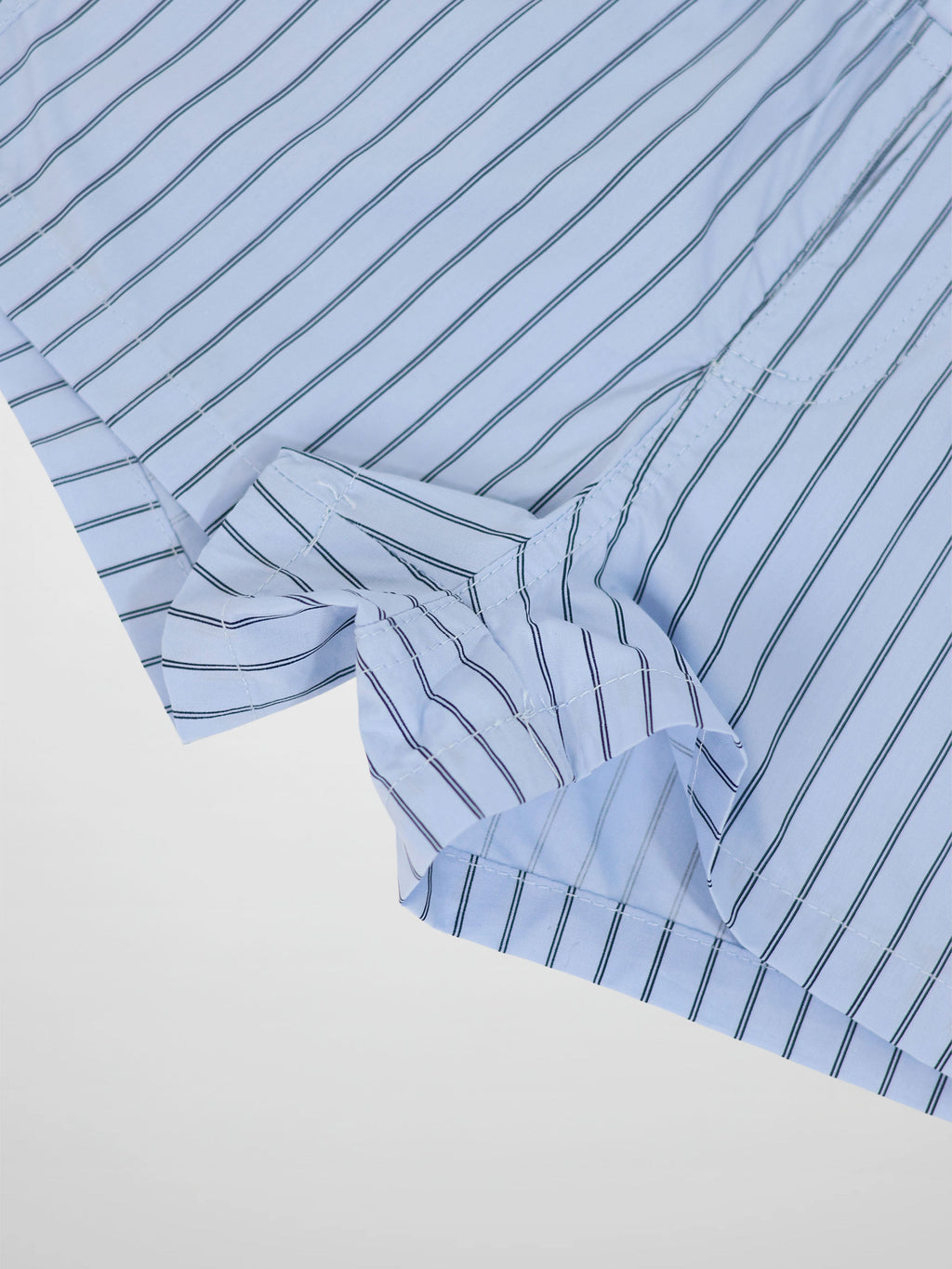 Blue Striped Cotton Shorts for Boys