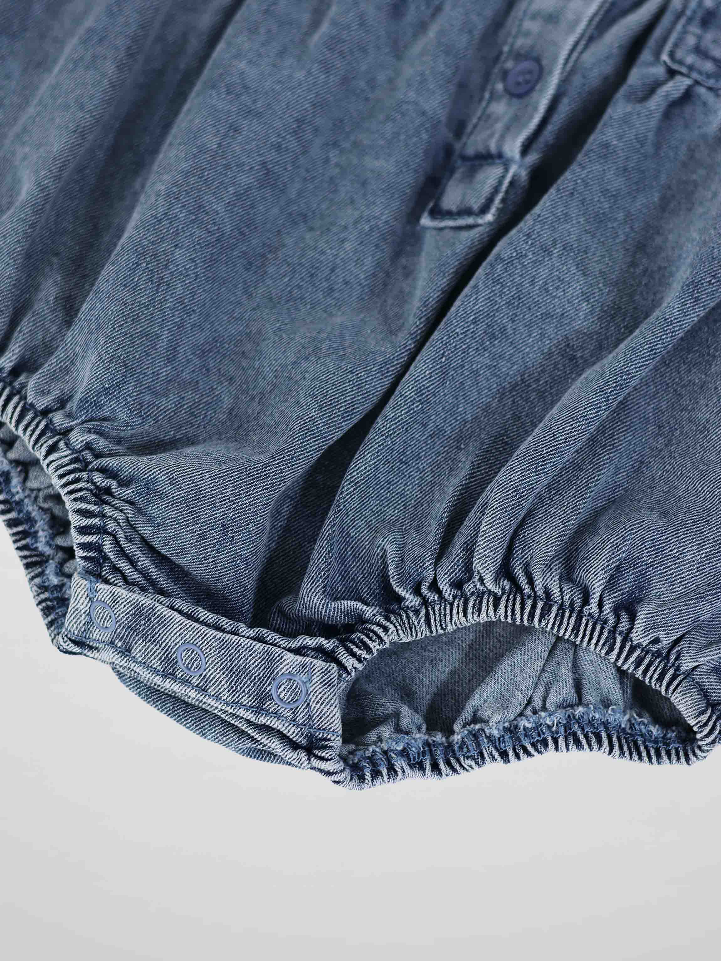 Blue Denim Romper