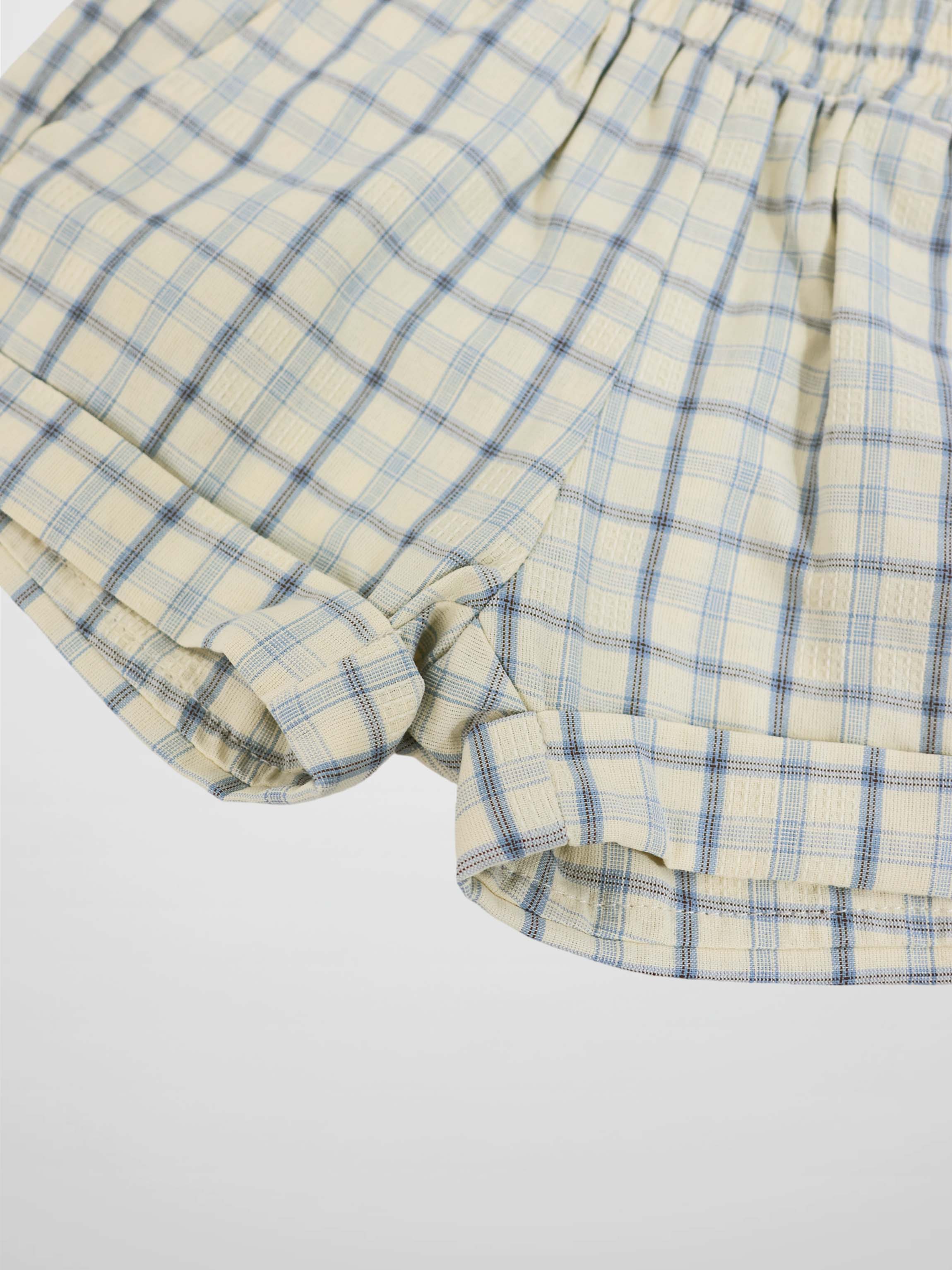 Yellow Plaid Dressy Shorts for Boys