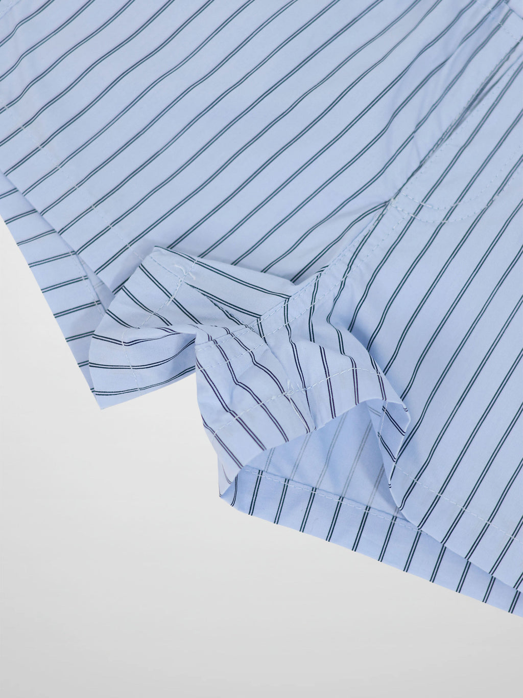 Blue Striped Cotton Shorts for Boys