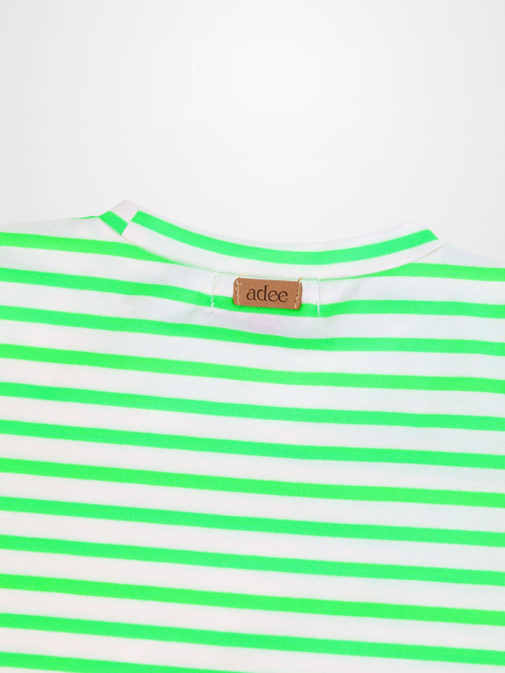 Neon Green Striped Boxy T-Shirt - Short Sleeve