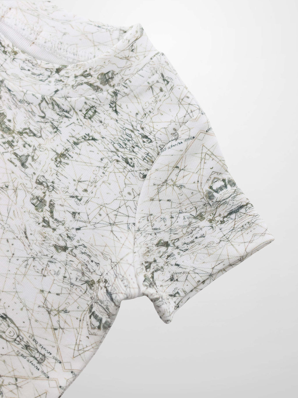 Vintage Map Print T-Shirt for Boys