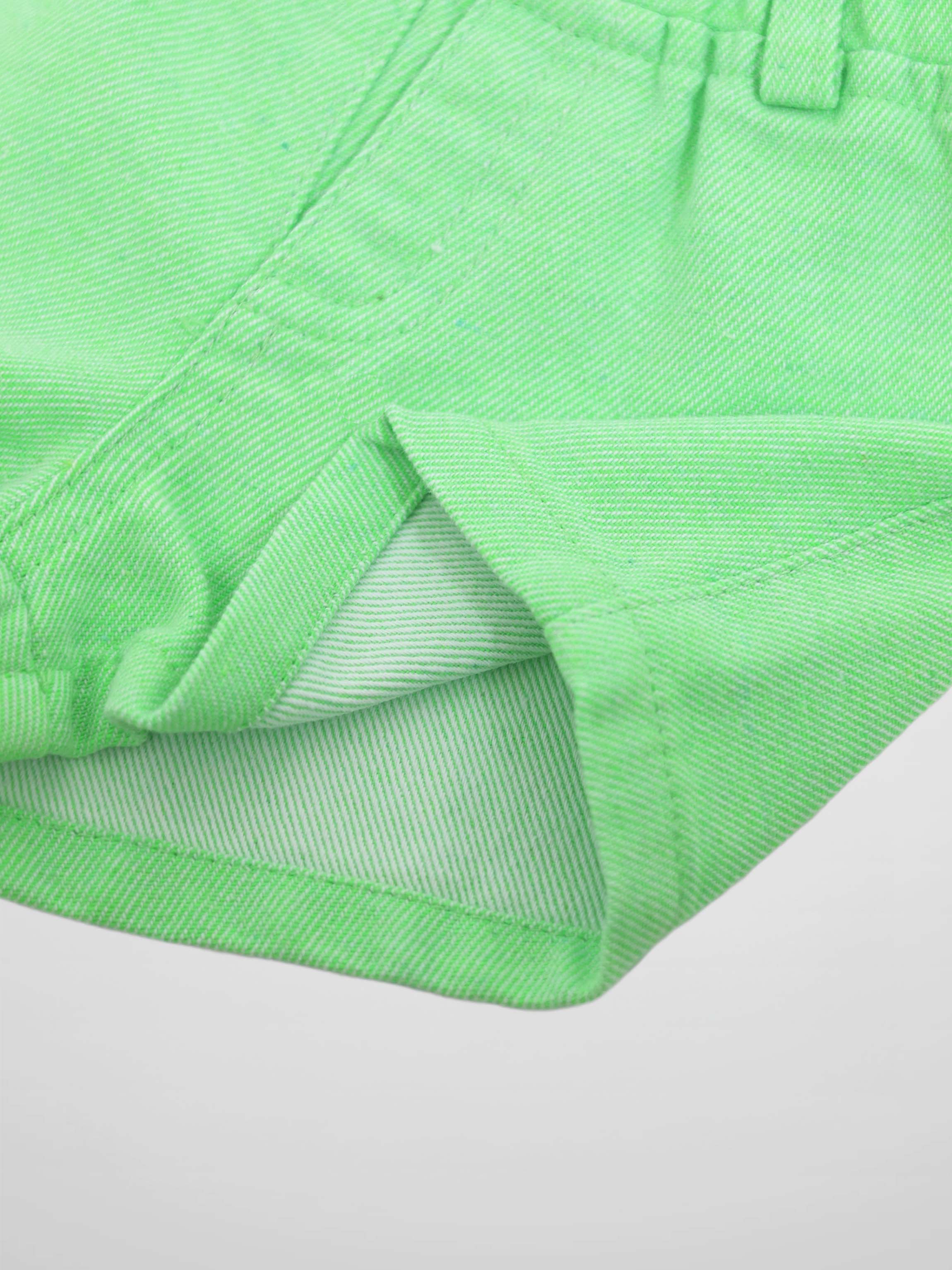 Denim Shorts - Neon Green