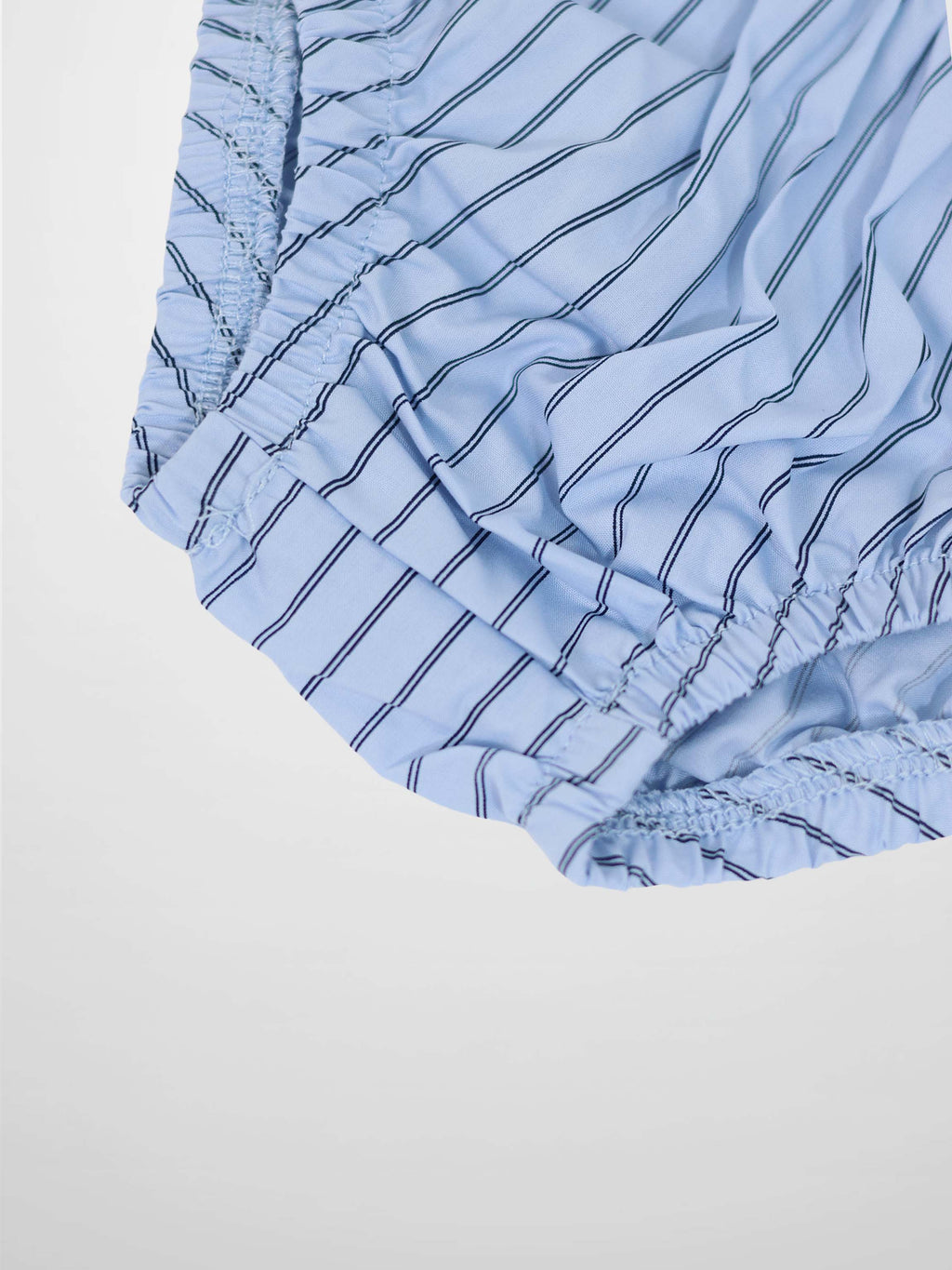 Blue Striped Cotton Bloomers for Baby Boys