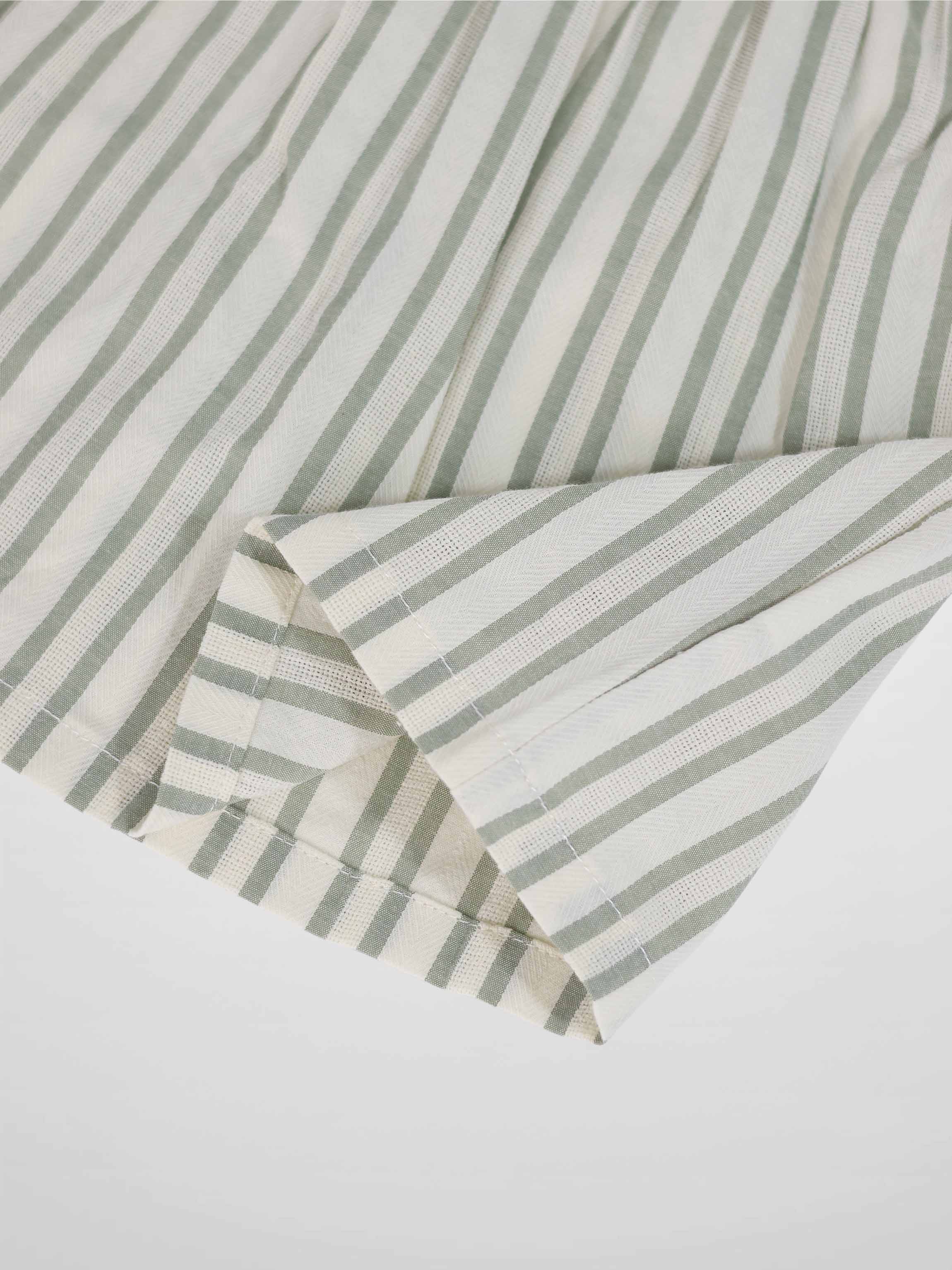 Green Striped Dress Shirt for Boys