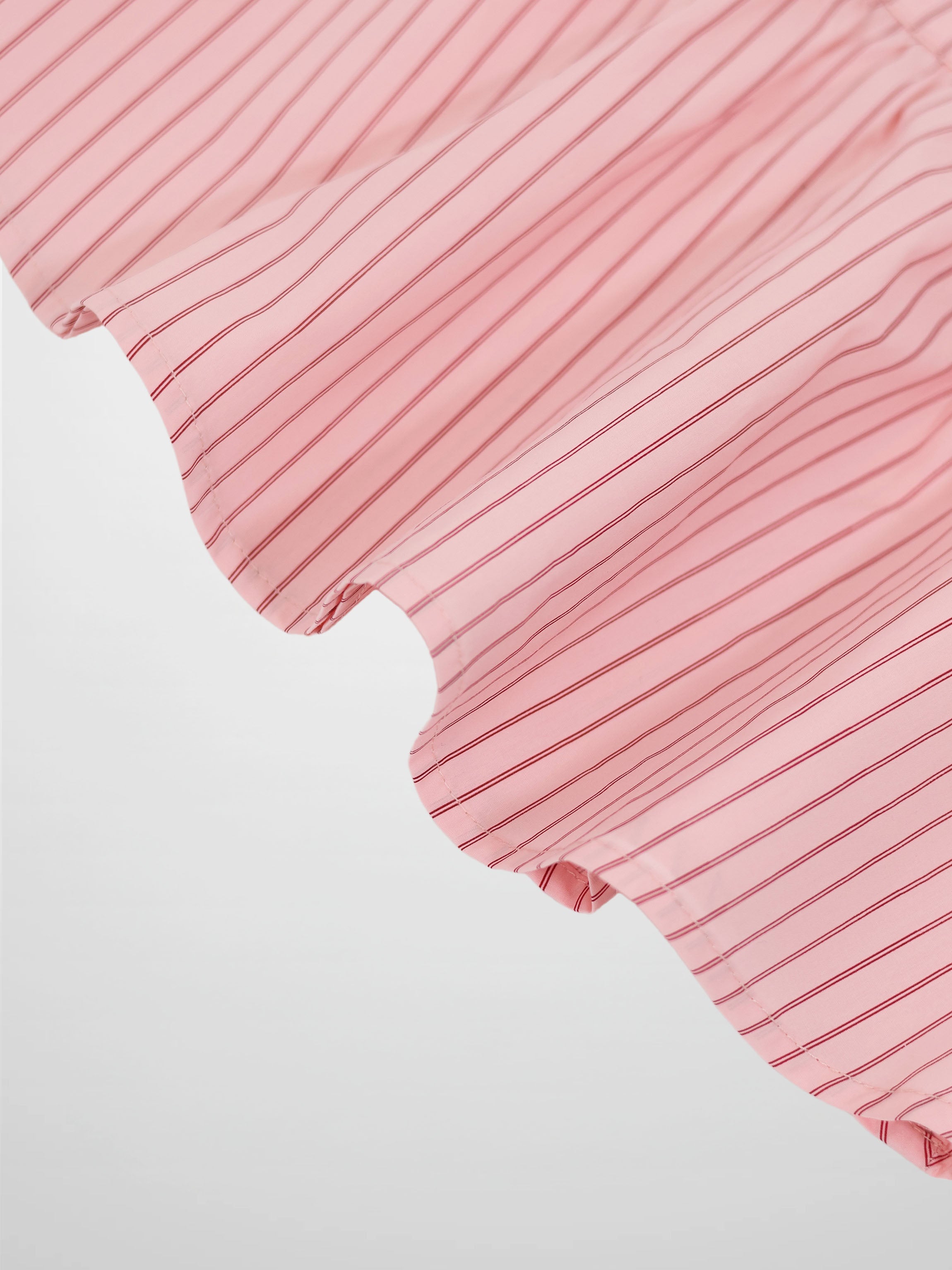 Pink Striped Cotton Skirt for Girls