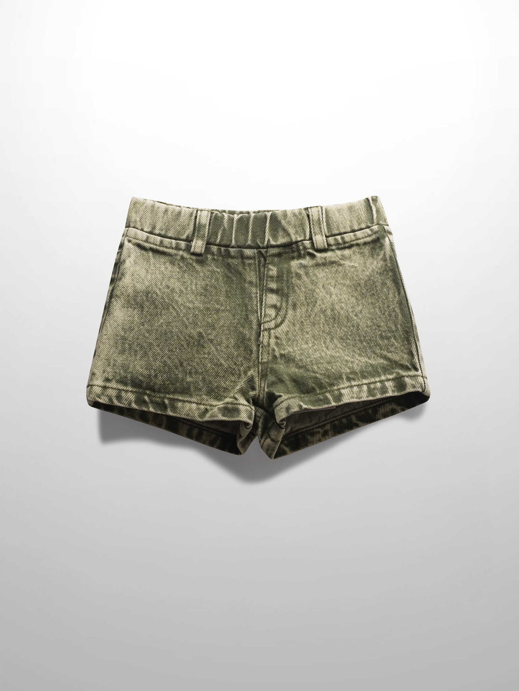 Green Washed Denim Shorts for Boys