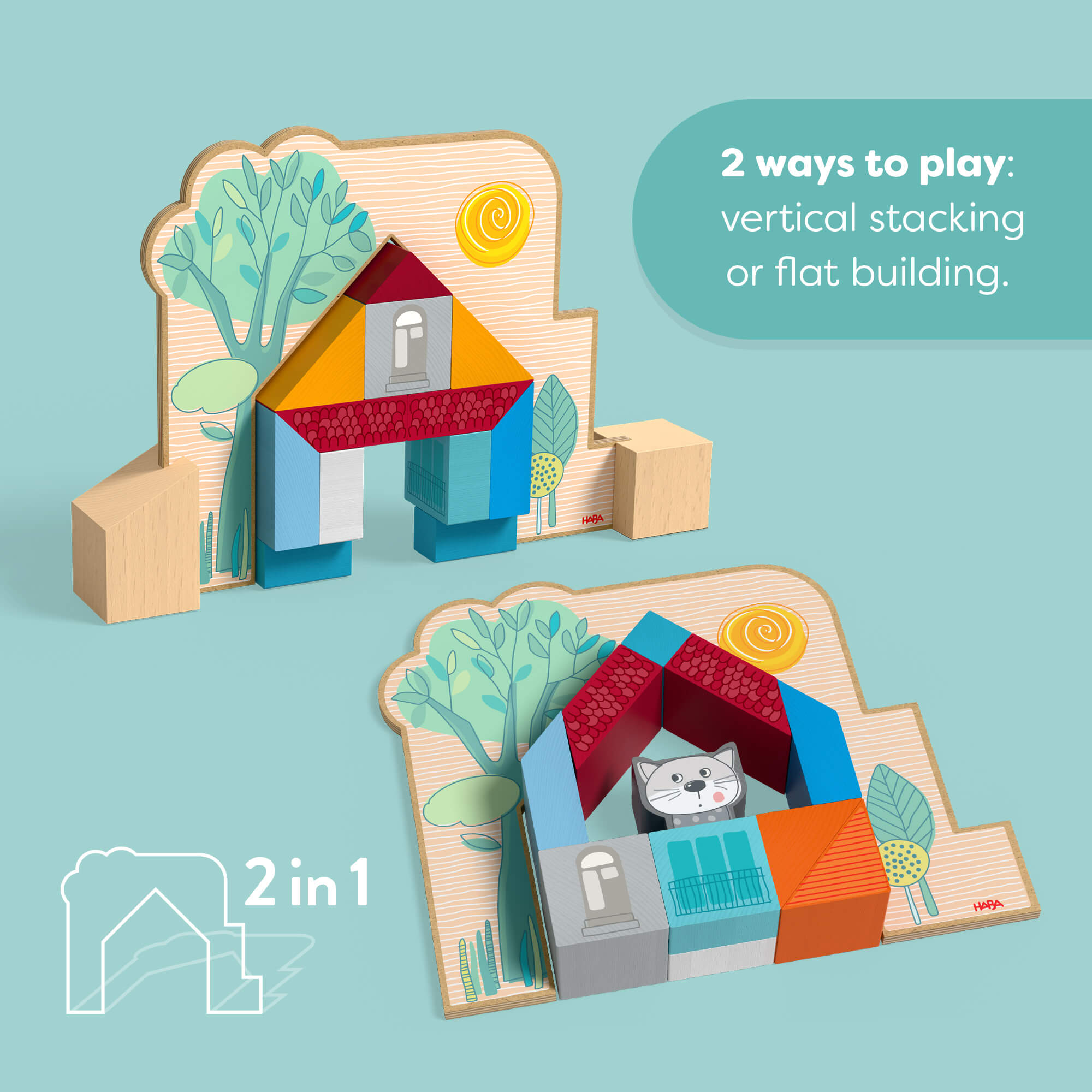 Cottage Puzzle Blocks Building Game for Kids Age 3+