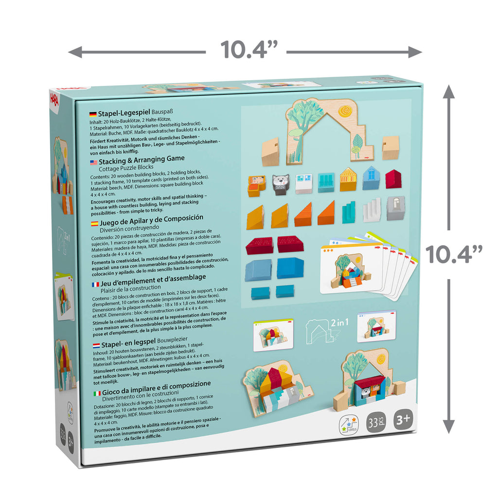 Cottage Puzzle Blocks Building Game for Kids Age 3+