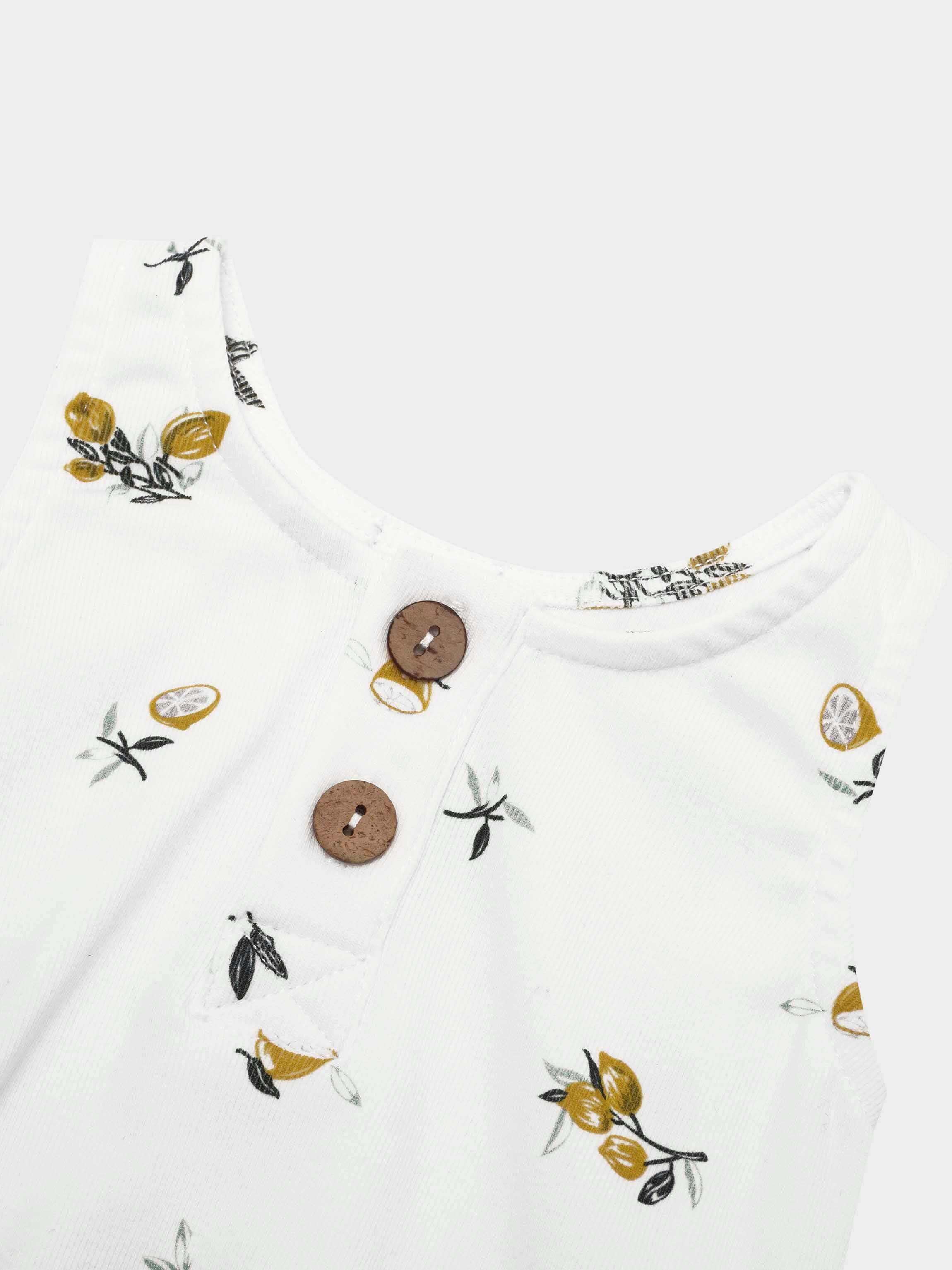 Lemon Print Baby Boy Romper