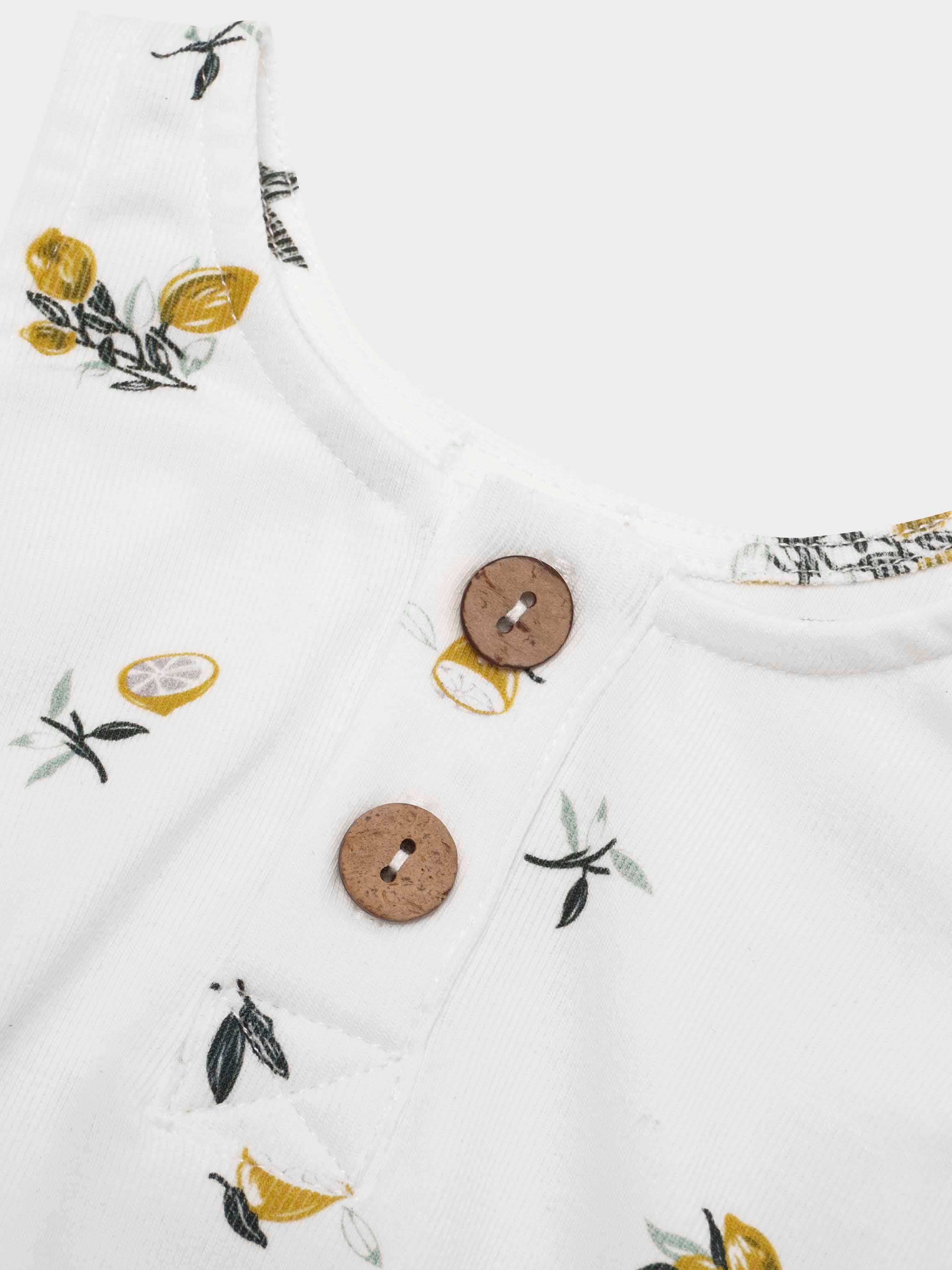 Lemon Print Baby Boy Romper