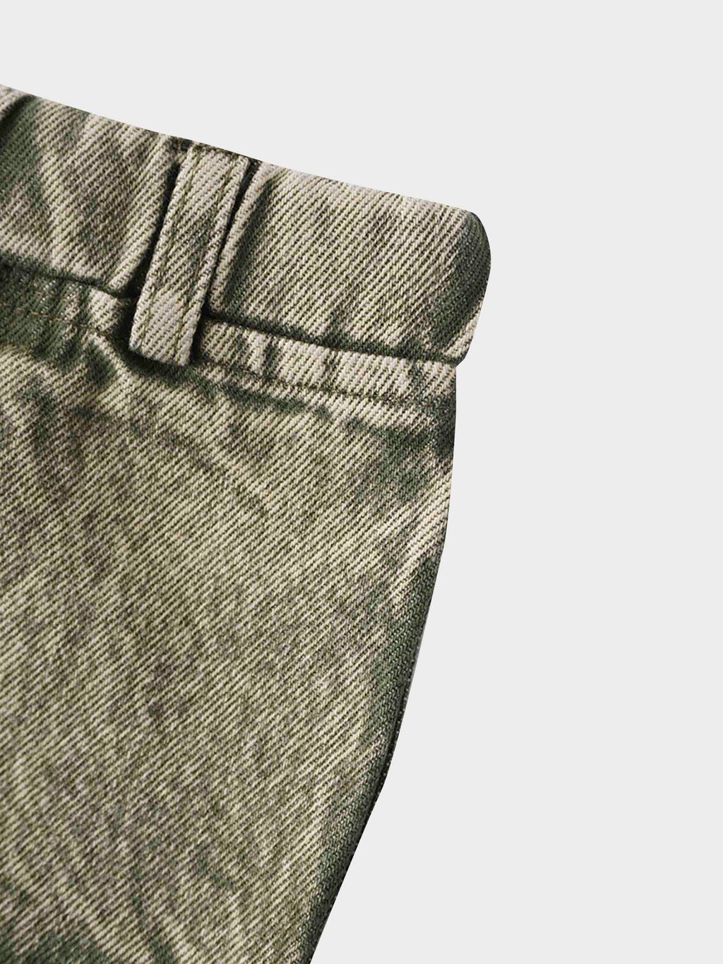 Green Washed Denim Shorts for Boys