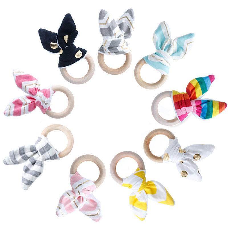 Baby Teething Ring with Bunny Ears